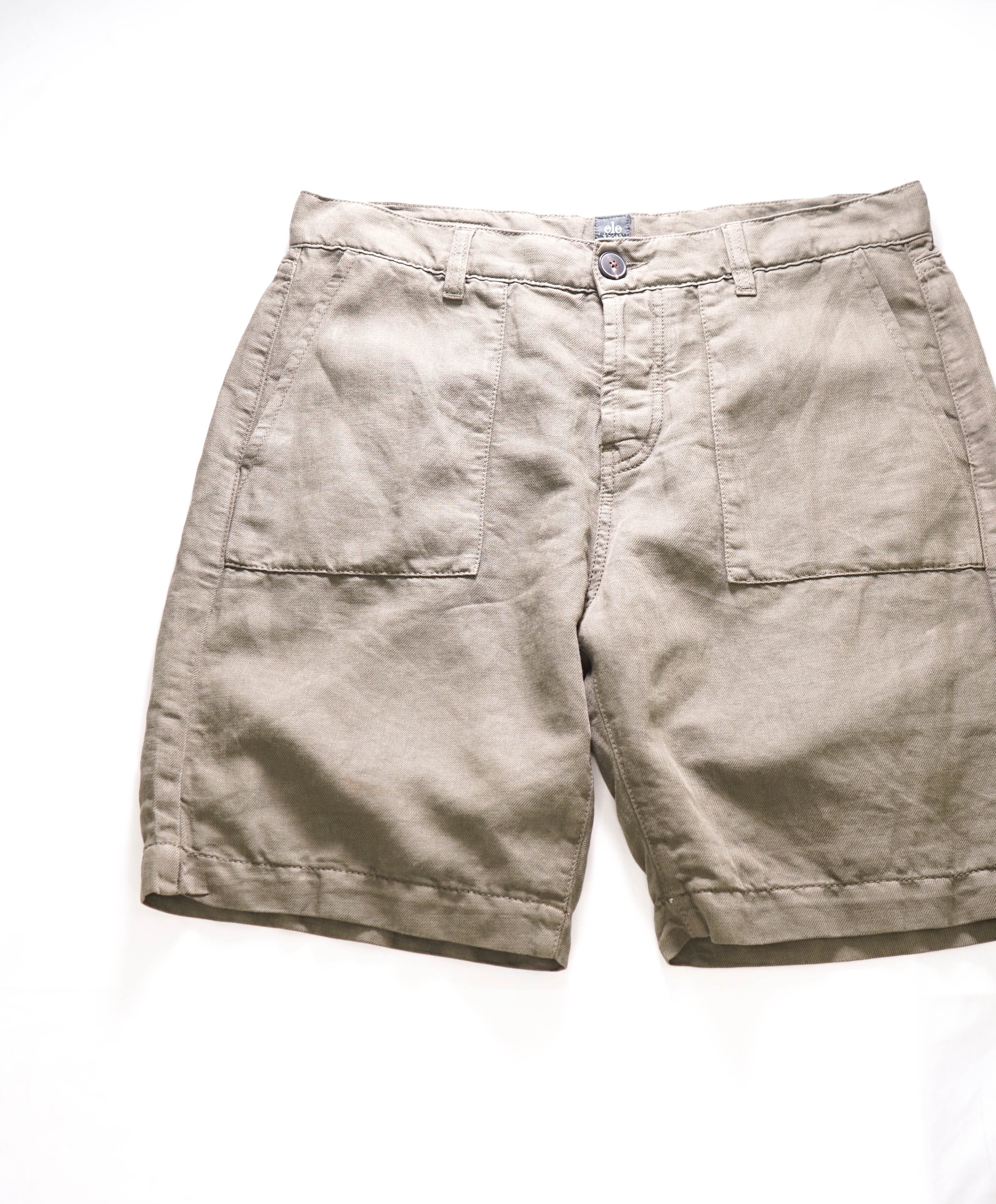 ELEVENTY - LINEN / COTTON BERMUDA Chino Shorts Pants  - 33W