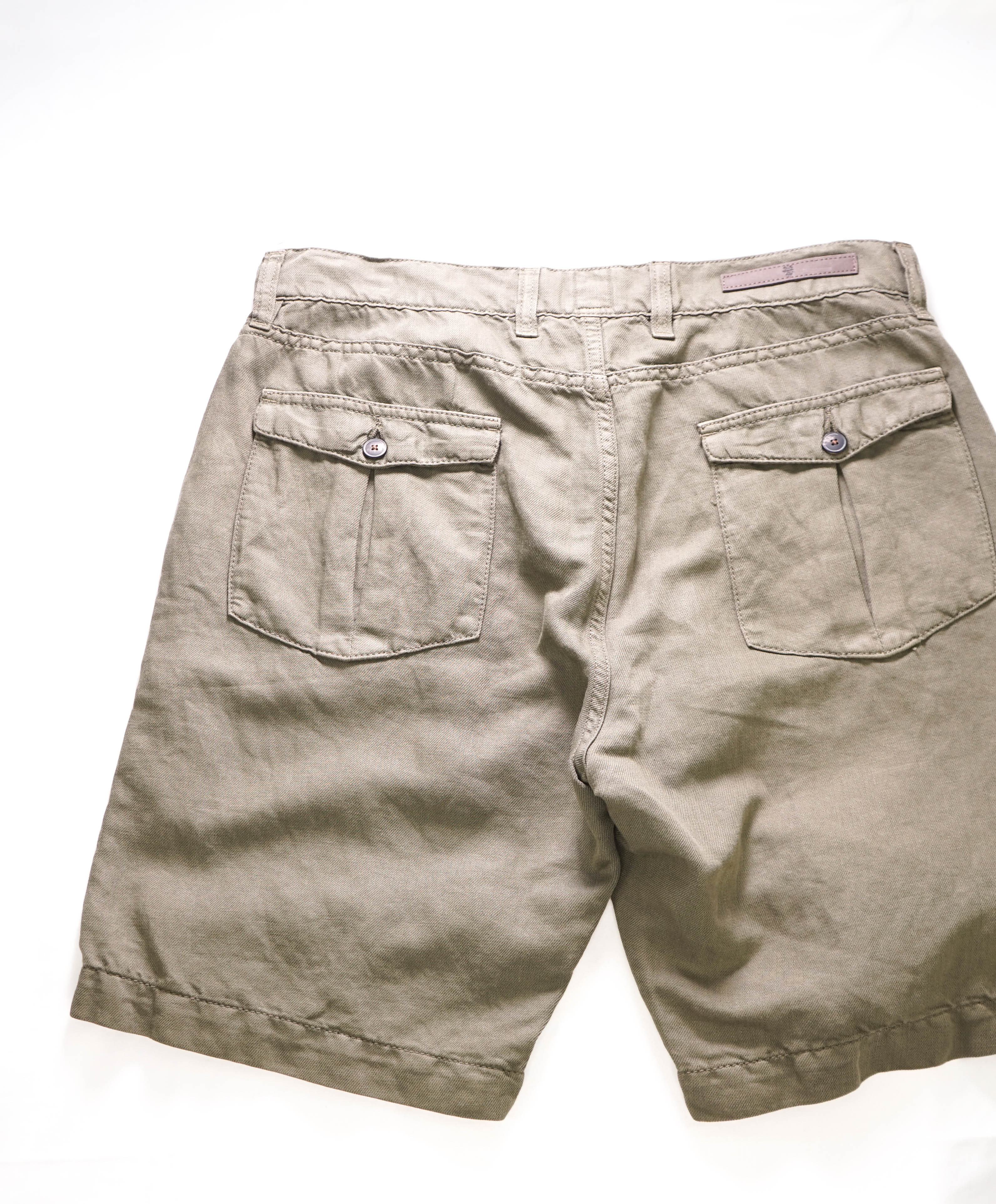 ELEVENTY - LINEN / COTTON BERMUDA Chino Shorts Pants  - 33W