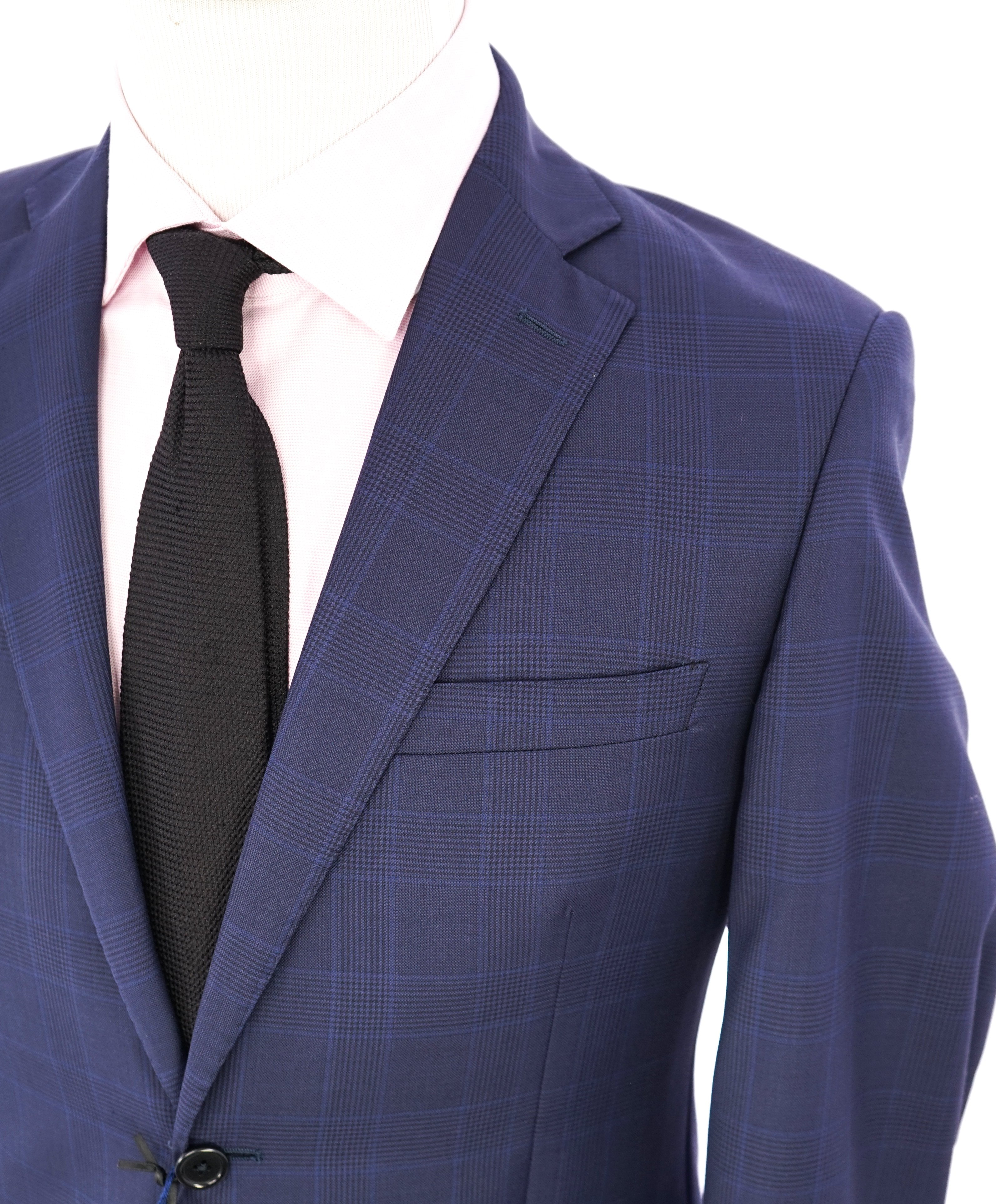 ERMENEGILDO ZEGNA - By SAKS FIFTH AVENUE Bold Blue Plaid Check Suit - 40L