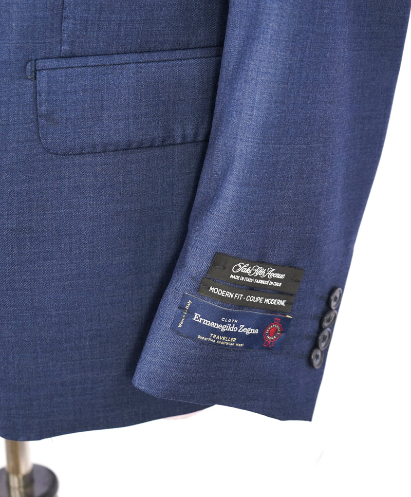 ERMENEGILDO ZEGNA - By SAKS FIFTH AVENUE Medium Blue Modern Fit Suit - 38S