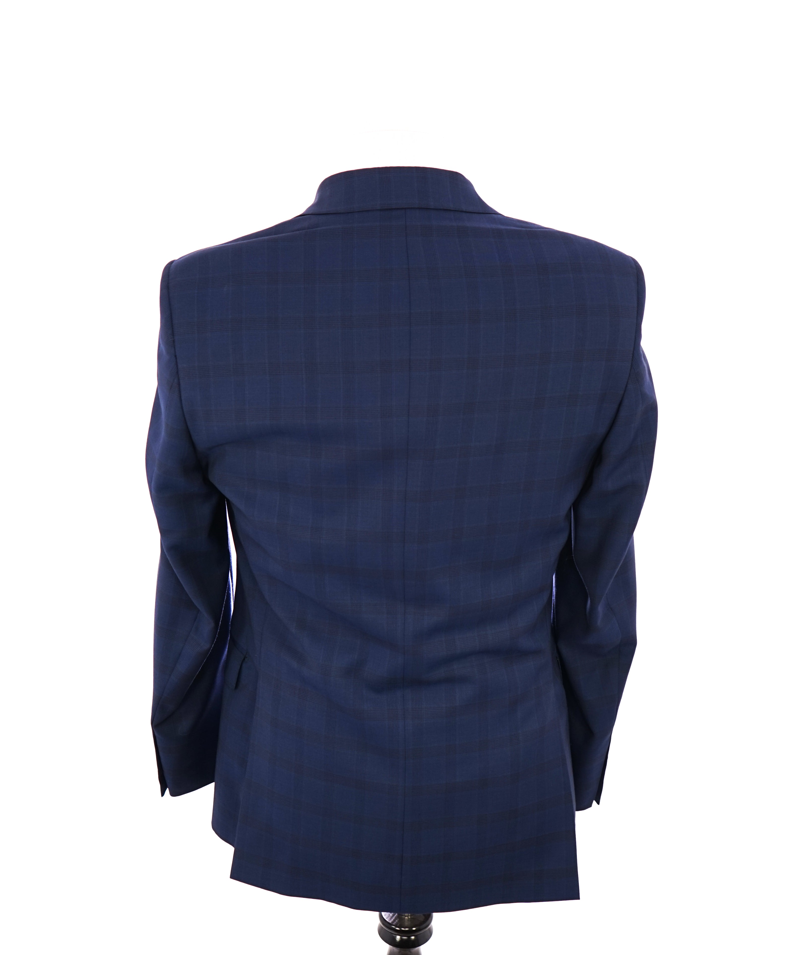 ERMENEGILDO ZEGNA - By SAKS FIFTH AVENUE "Slim" Blue Plaid Check Suit - 42R