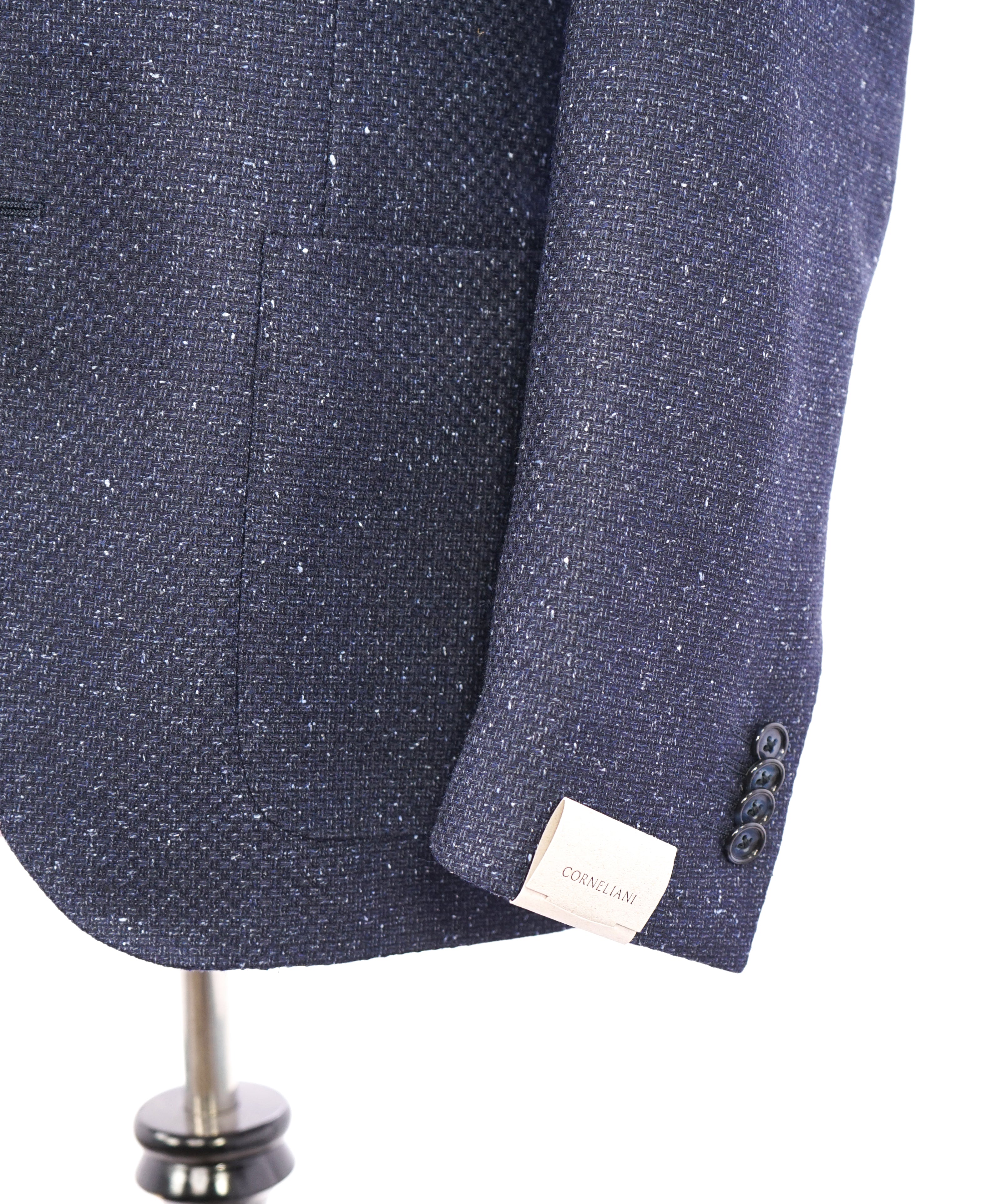 CORNELIANI - Wool Silk Blend *Patch Pocket* Blue Fleck Blazer - 40R