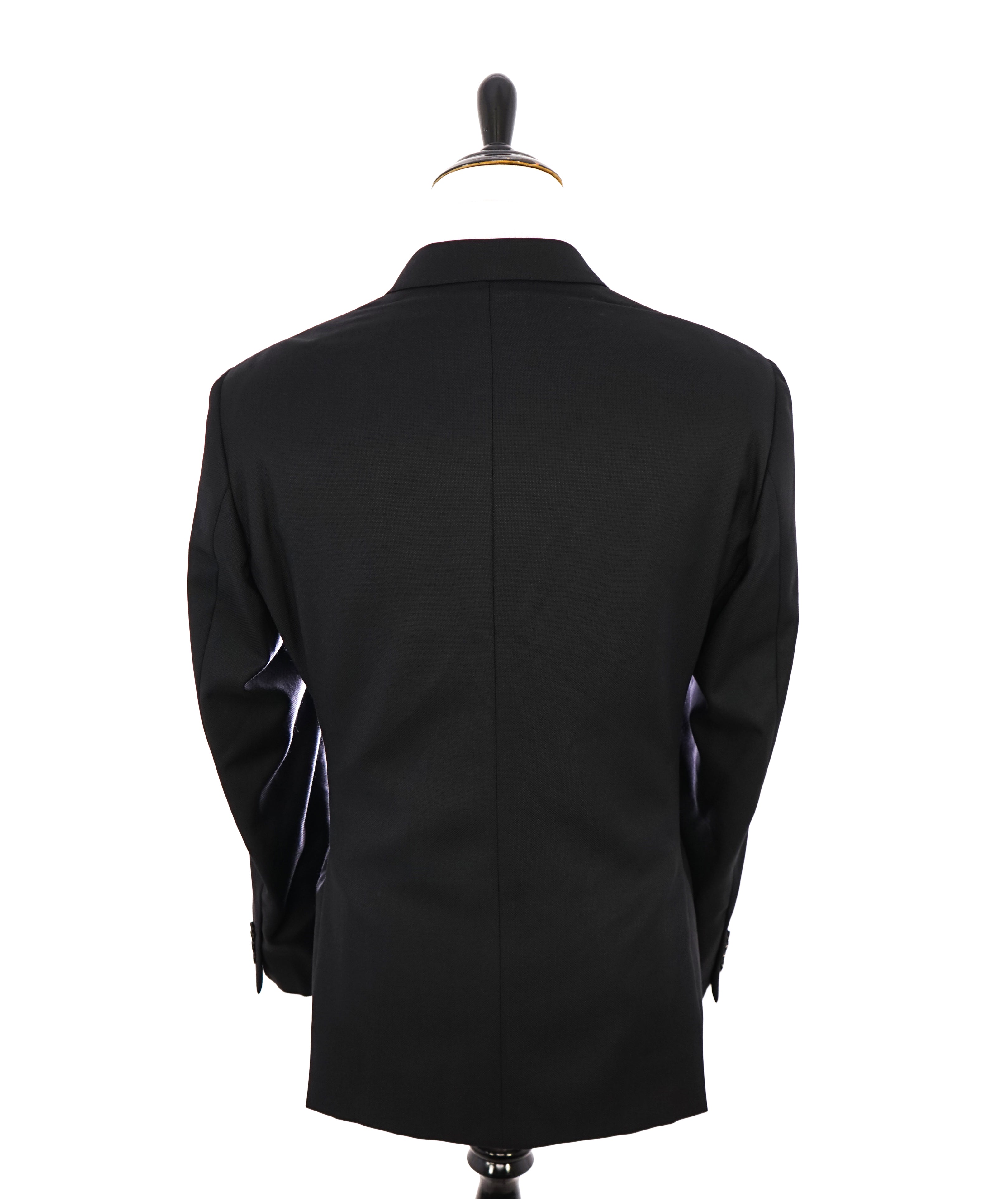 GIORGIO ARMANI - “SOFT” Textured Royal Oxford Weave Black Blazer - 46R