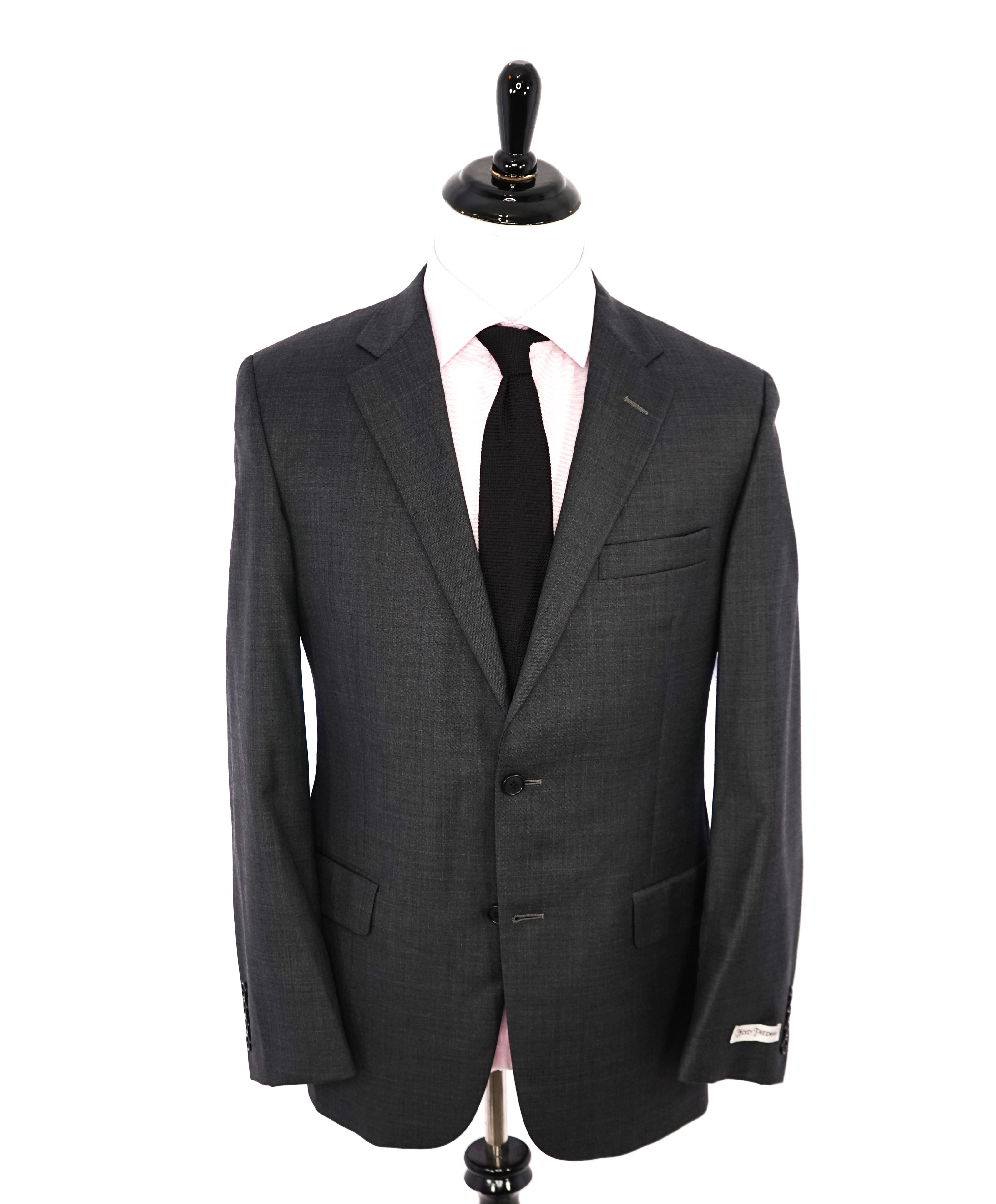 HICKEY FREEMAN - Gray Charcoal "Milburn ii" Notch Lapel Suit - 42R