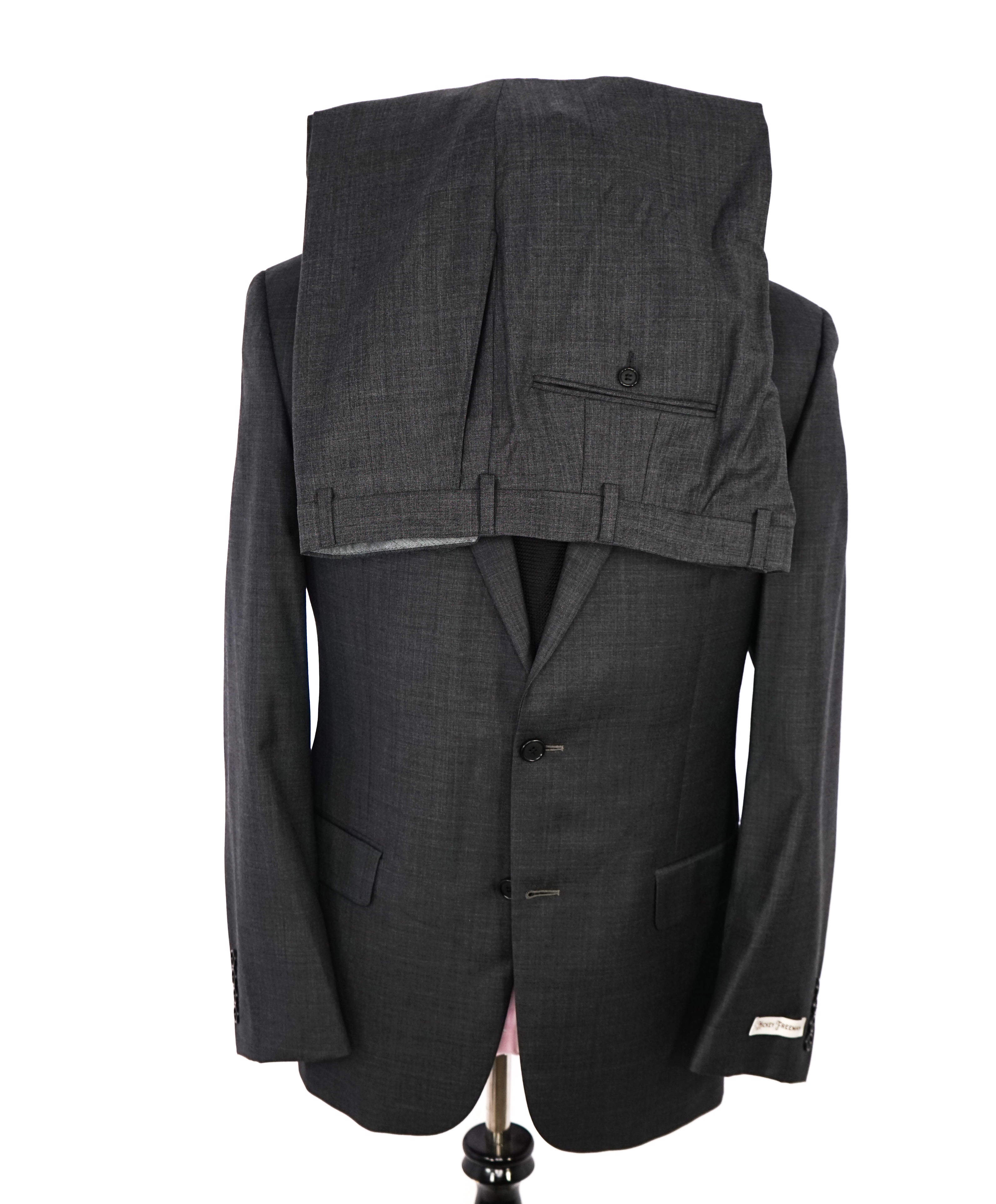 HICKEY FREEMAN - Gray Charcoal "Milburn ii" Notch Lapel Suit - 42R