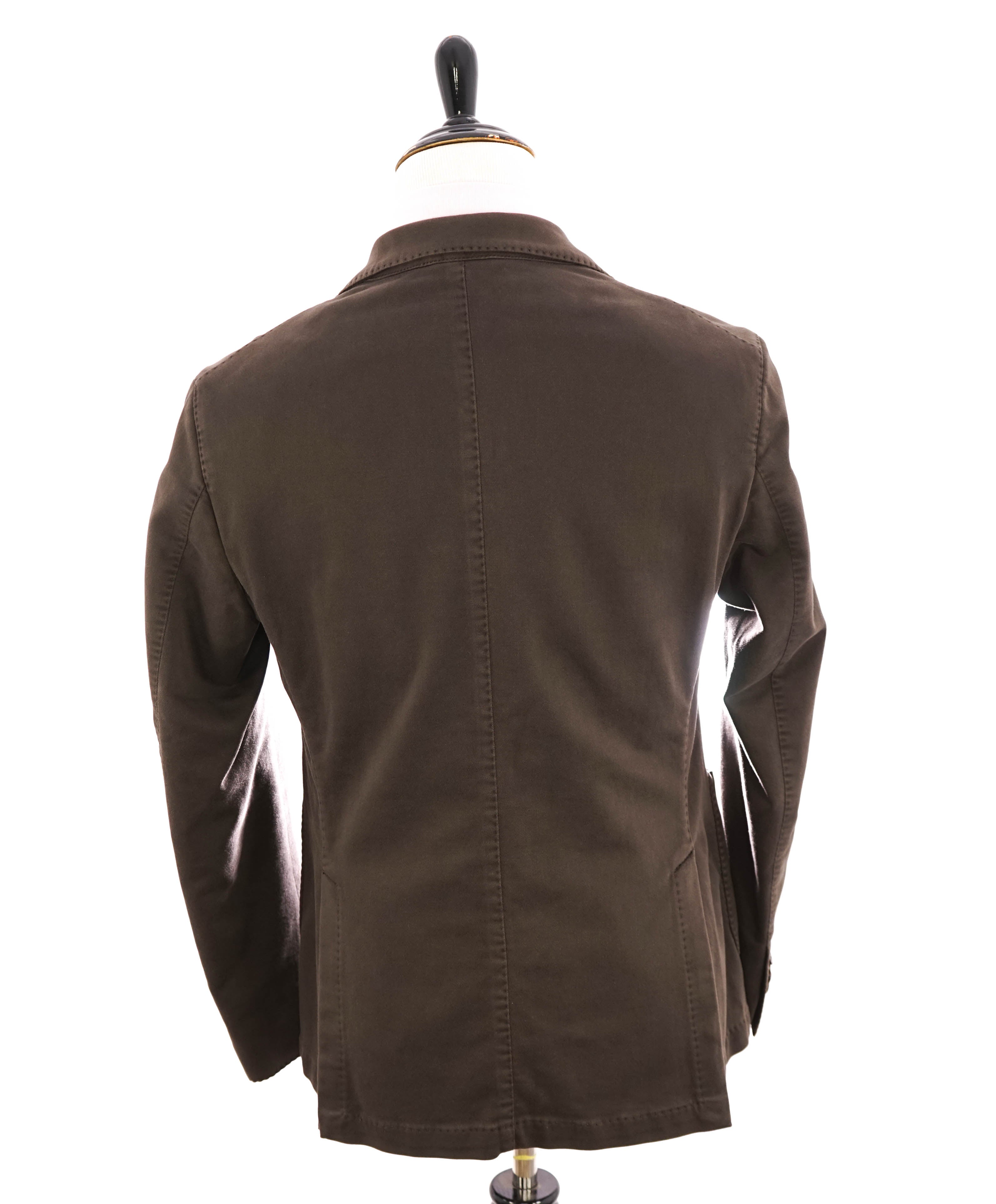 L.B.M. 1911 - Luigi Bianchi Mantova Patch Pocket Brown Cotton Blazer - 42R