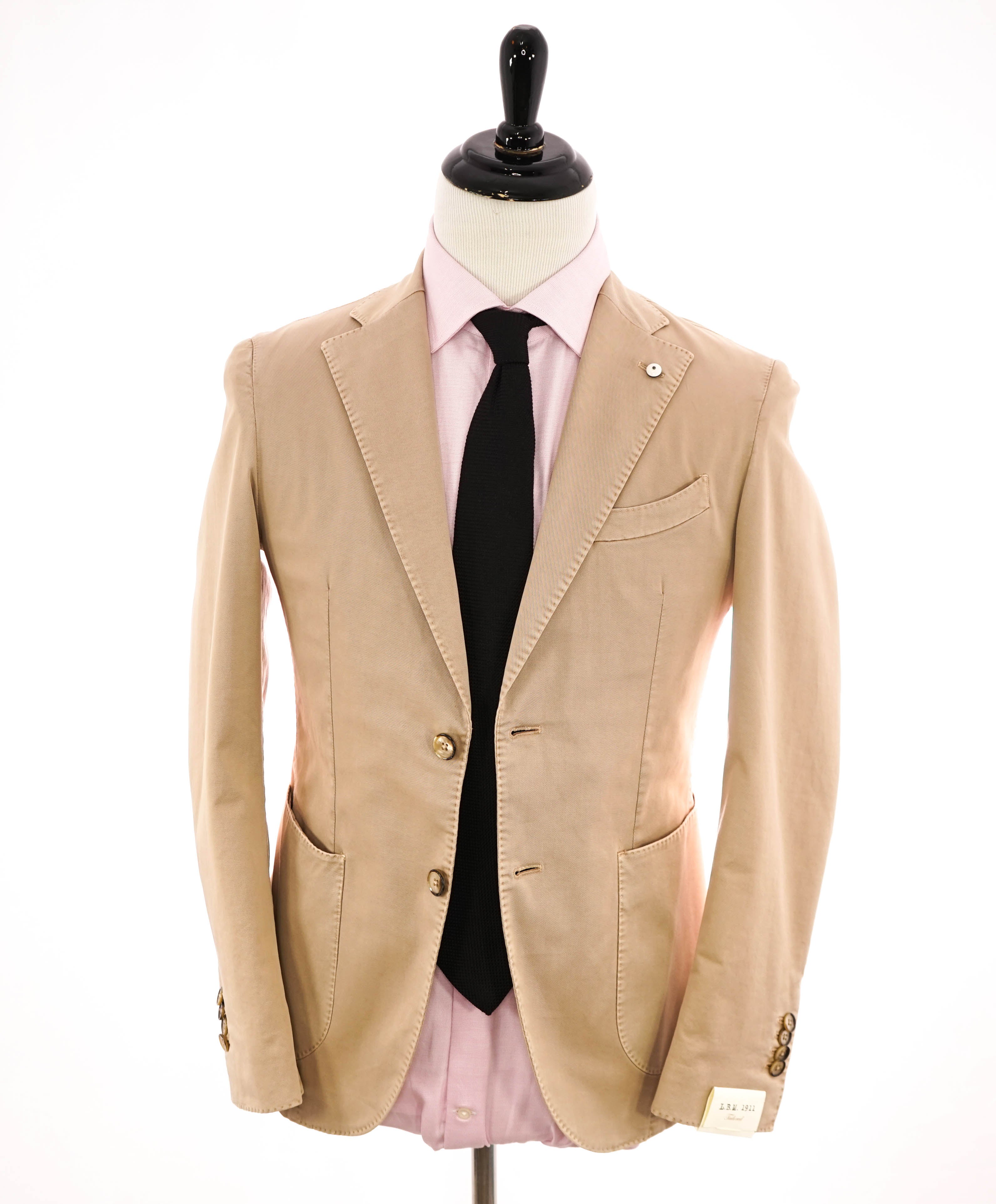 L.B.M. 1911 - Luigi Bianchi COTTON Camel MOP Unlined Suit - 38R