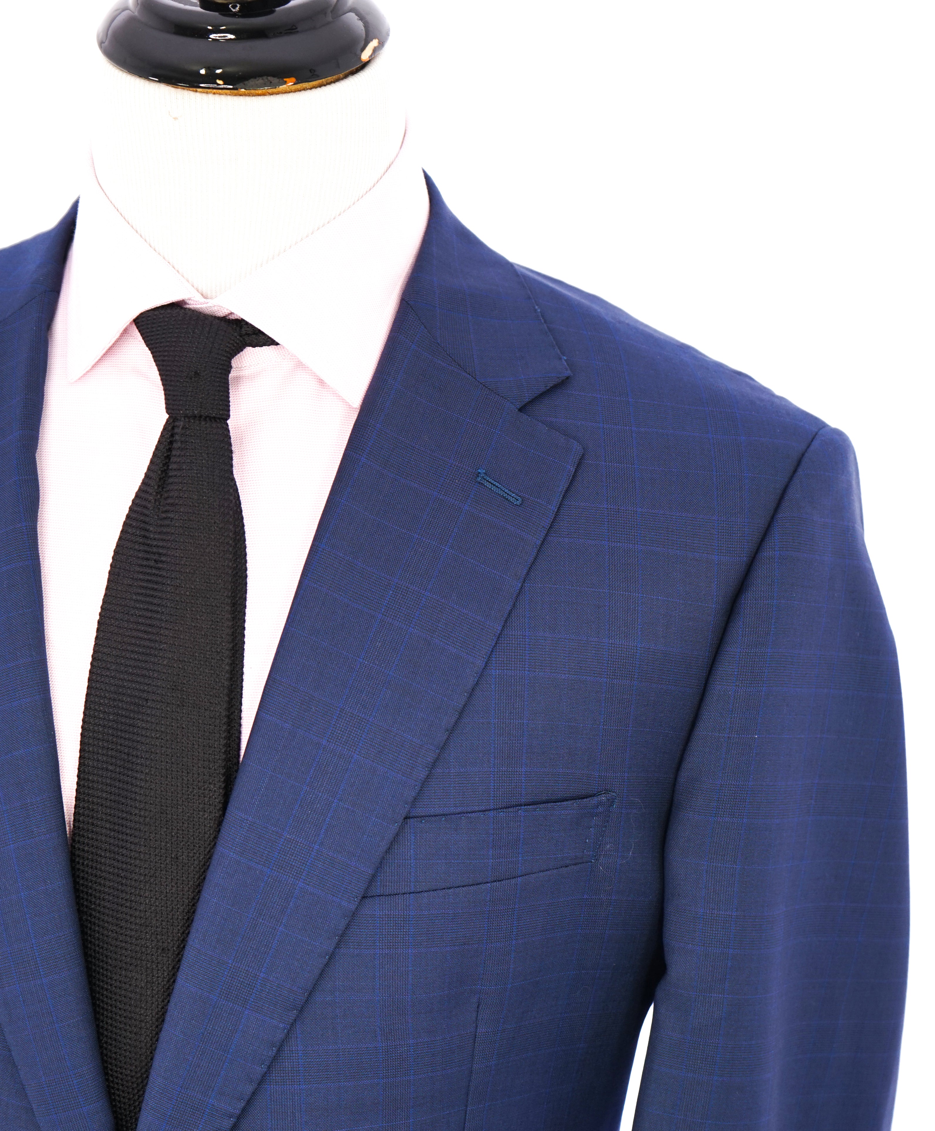 ERMENEGILDO ZEGNA - By SAKS FIFTH AVENUE "Traveller" Blue Plaid Suit - 46L