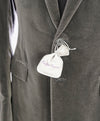 RALPH LAUREN PURPLE LABEL - *VELVET* Gray Solid Notch Lapel Blazer - 40R