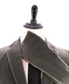 RALPH LAUREN PURPLE LABEL - *VELVET* Gray Solid Notch Lapel Blazer - 40R