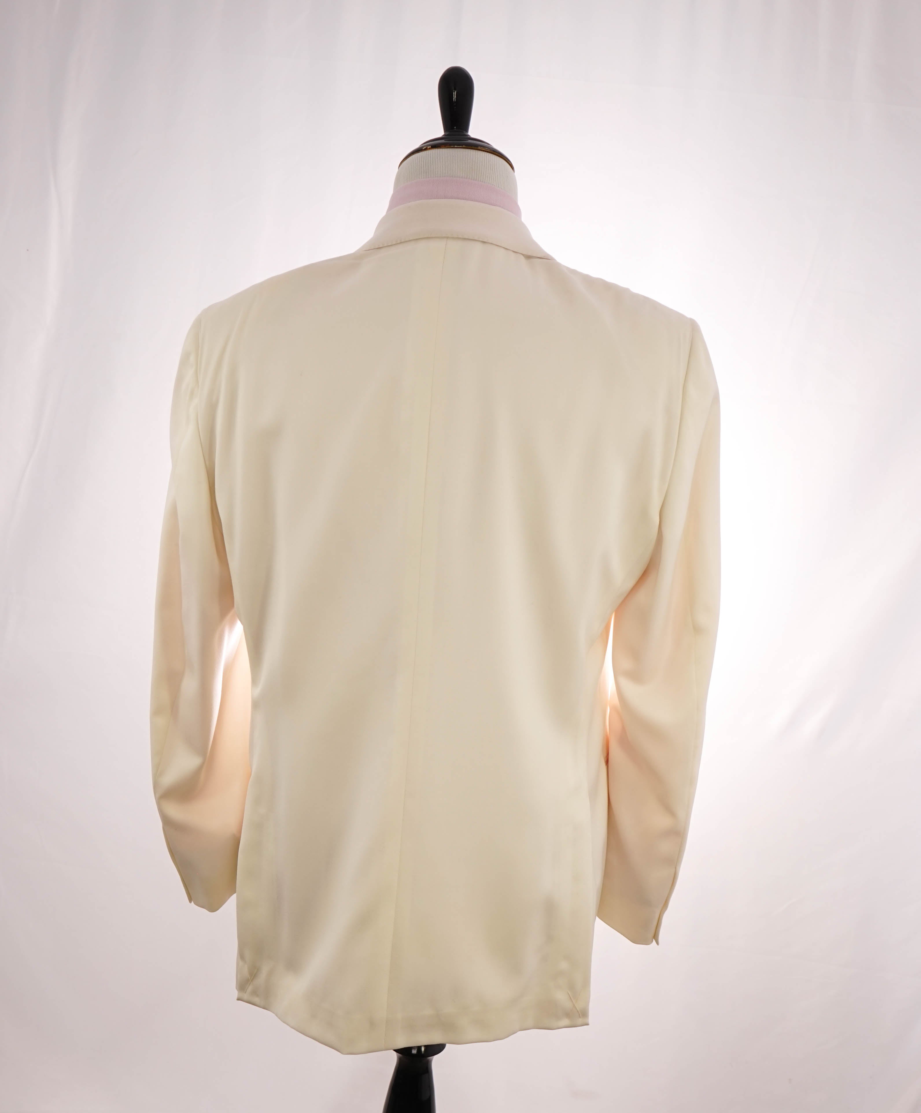 ERMENEGILDO ZEGNA - IVORY "Mila Venezia" Shawl Collar Dinner Jacket Blazer - 46R