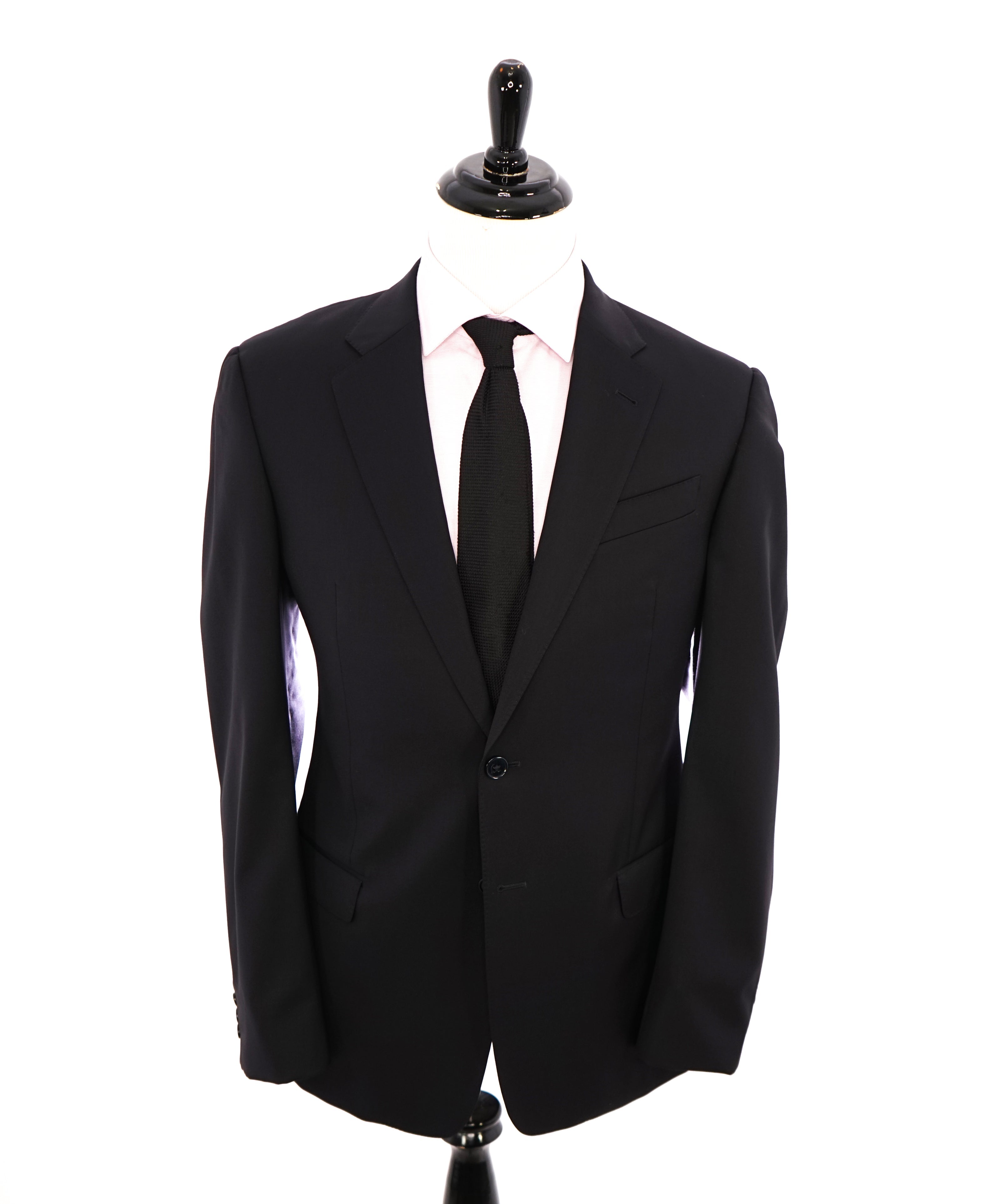 $1,895 ARMANI COLLEZIONI - Navy *ELASTANE* Notch Lapel "M LINE" Suit - 38R