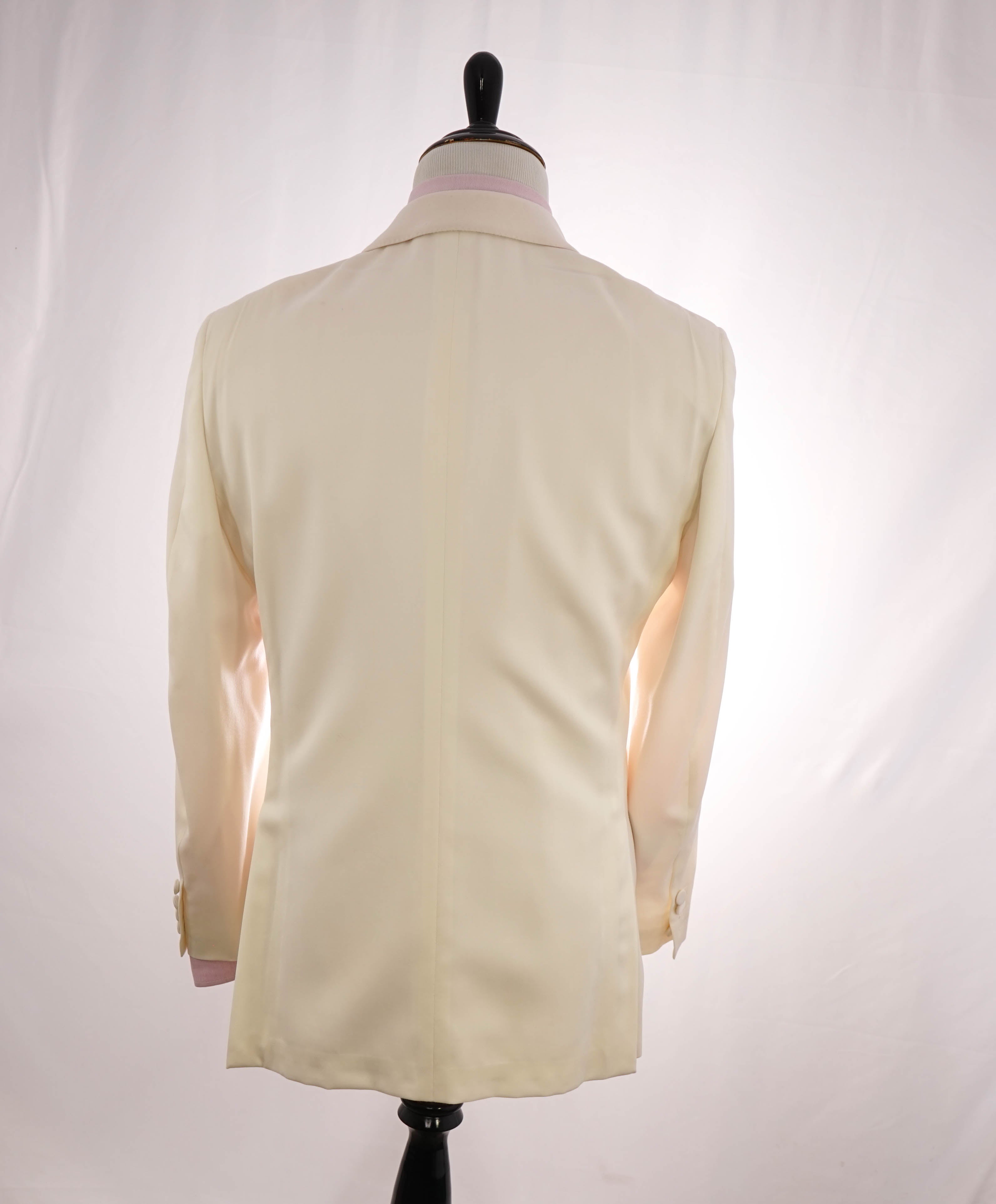 ERMENEGILDO ZEGNA - IVORY "Mila Venezia" Shawl Collar Dinner Jacket Blazer - 44R