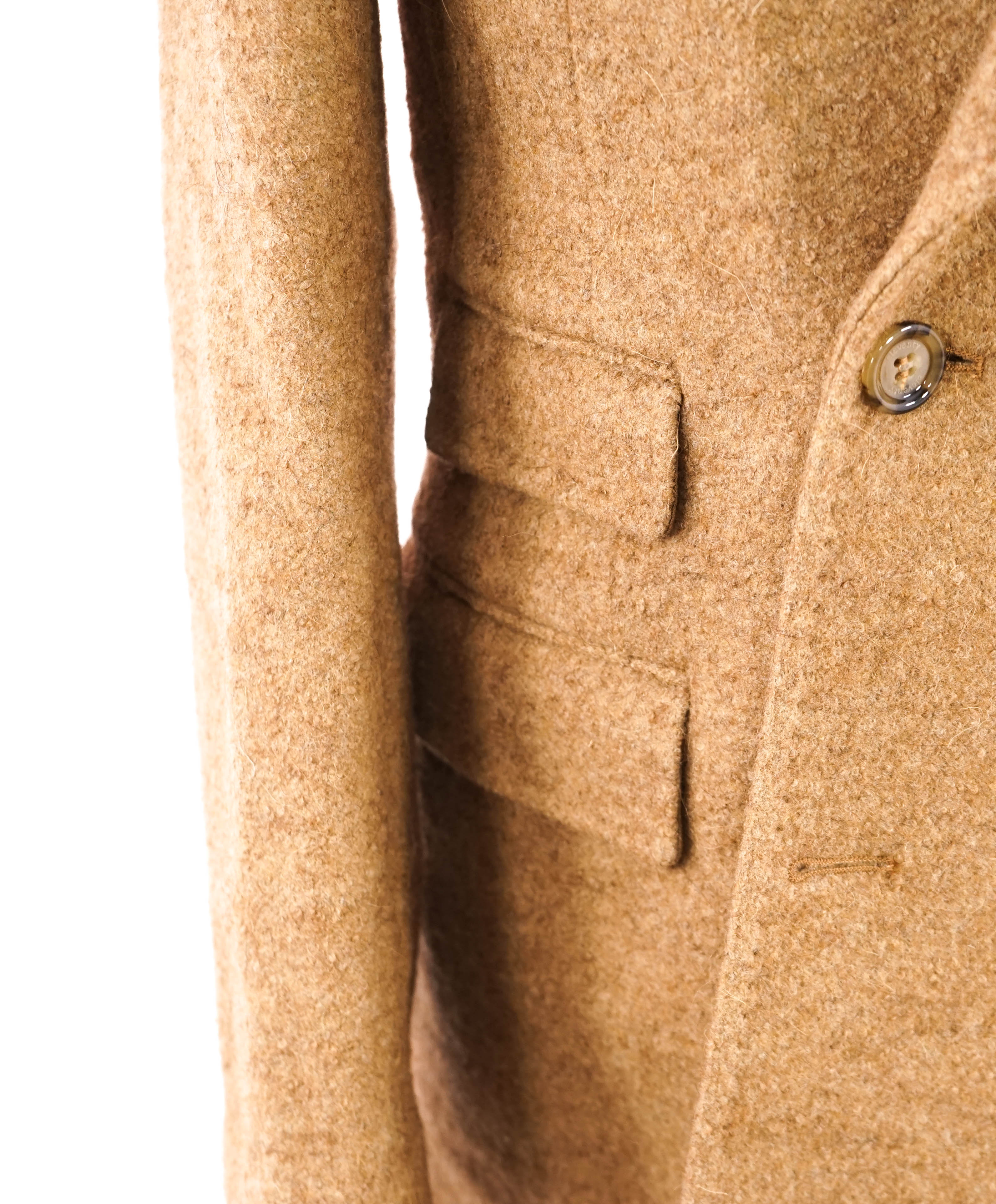 $2,000 ELEVENTY - Double Breasted Camel ALPACA WOOL Peak Lapel Coat - 40R (50 EU)