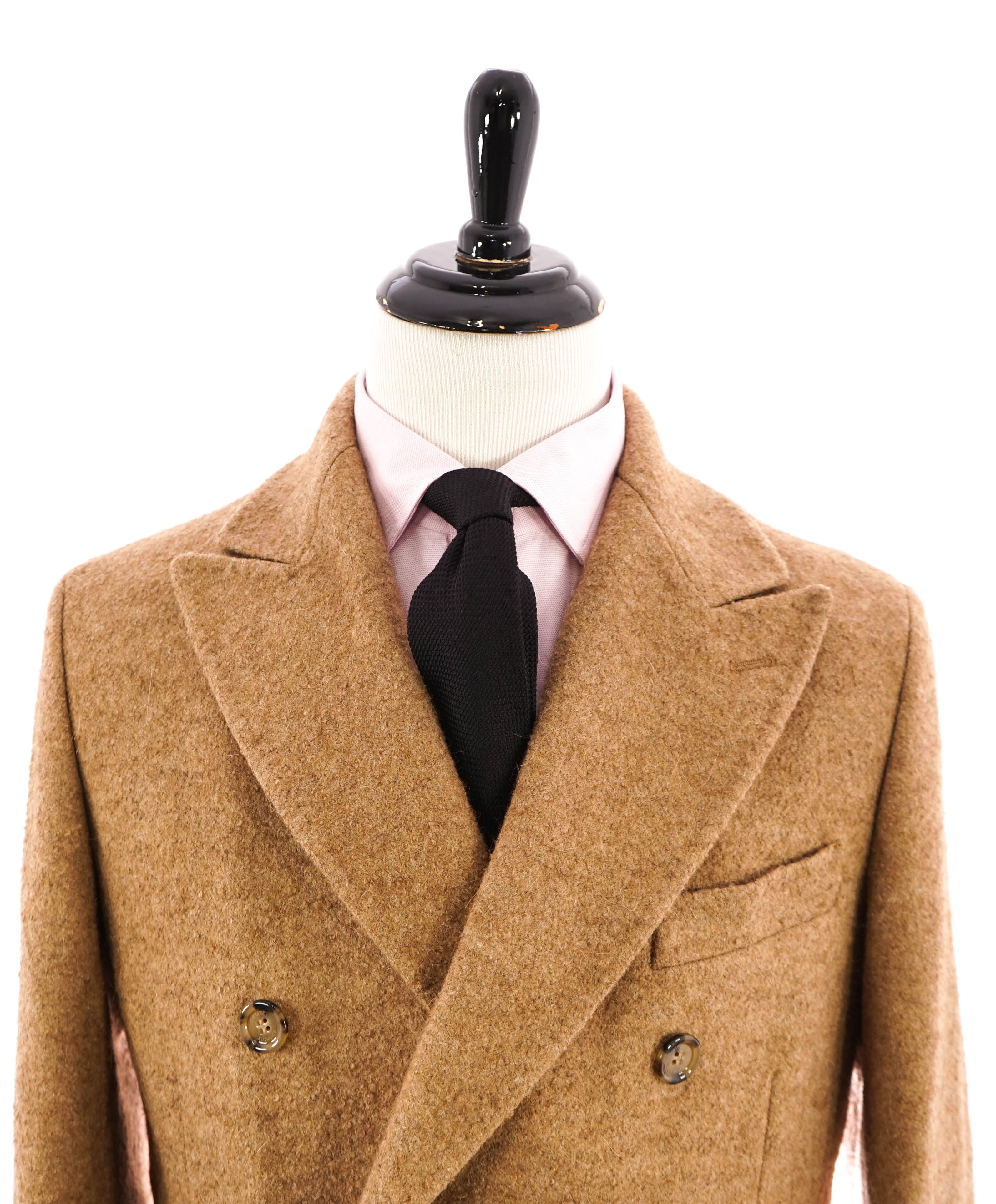 $2,000 ELEVENTY - Double Breasted Camel ALPACA WOOL Peak Lapel Coat - 40R (50 EU)