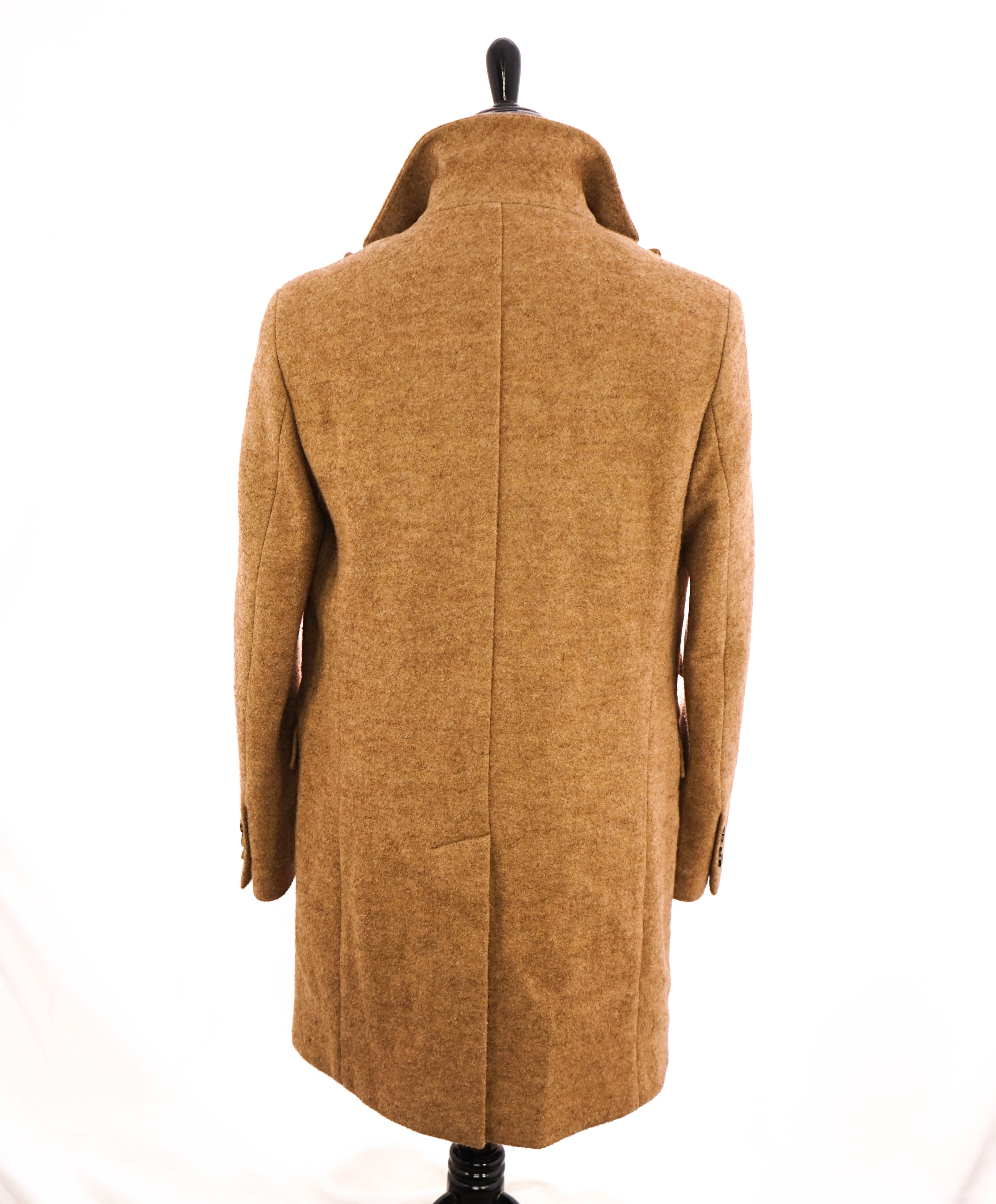 $2,000 ELEVENTY - Double Breasted Camel ALPACA WOOL Peak Lapel Coat - 40R (50 EU)