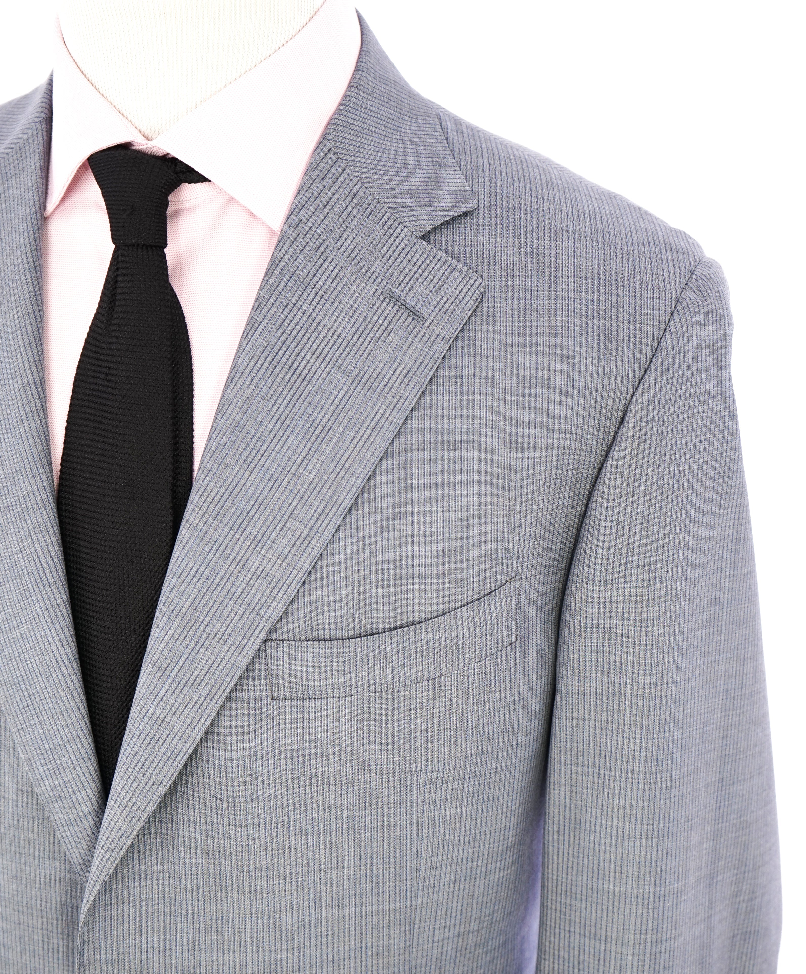 $2,195 CANALI - Exclusive For SFA PASTEL BLUE Tonal Stripe Suit - 48L