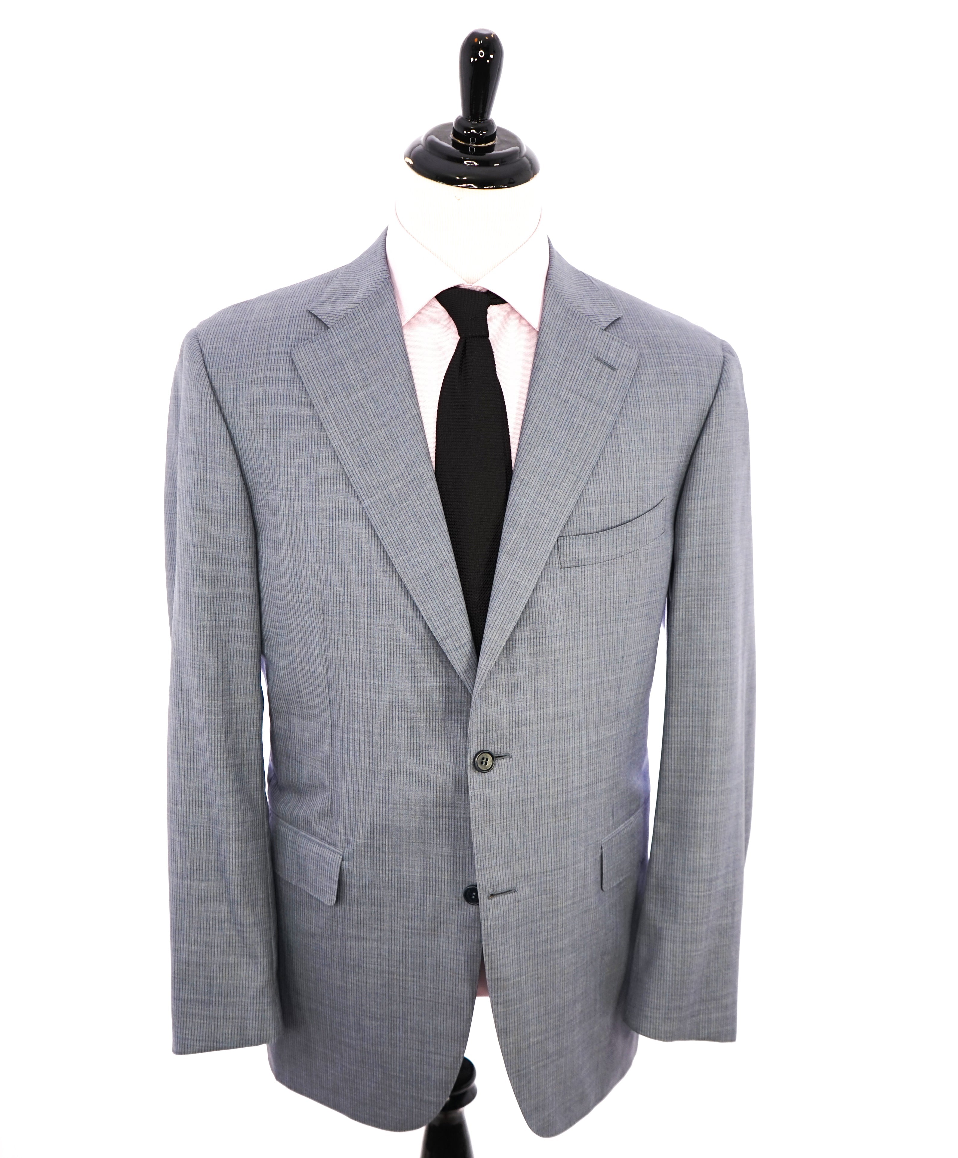 $2,195 CANALI - Exclusive For SFA PASTEL BLUE Tonal Stripe Suit - 48L