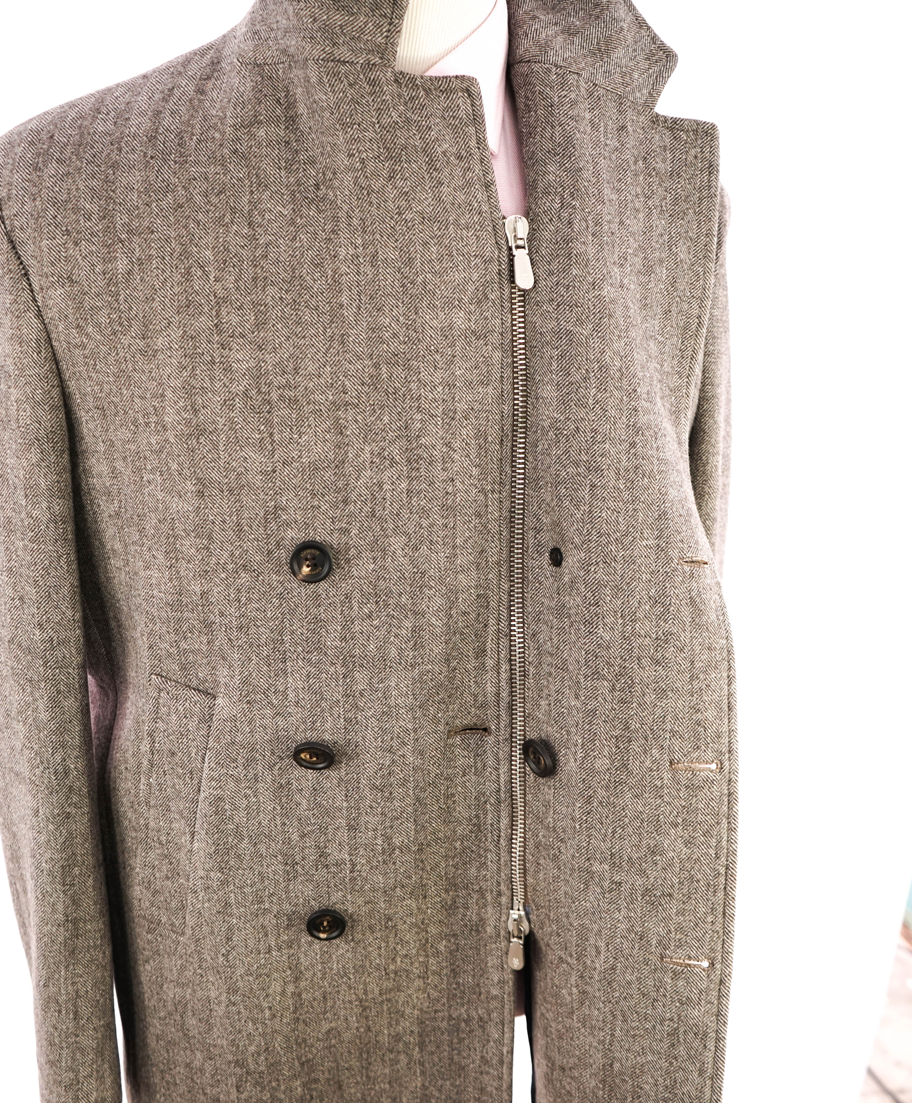 $2,295 ERMENEGILDO ZEGNA "TROFEO" - For ELEVENTY Cashmere Coat - 42R