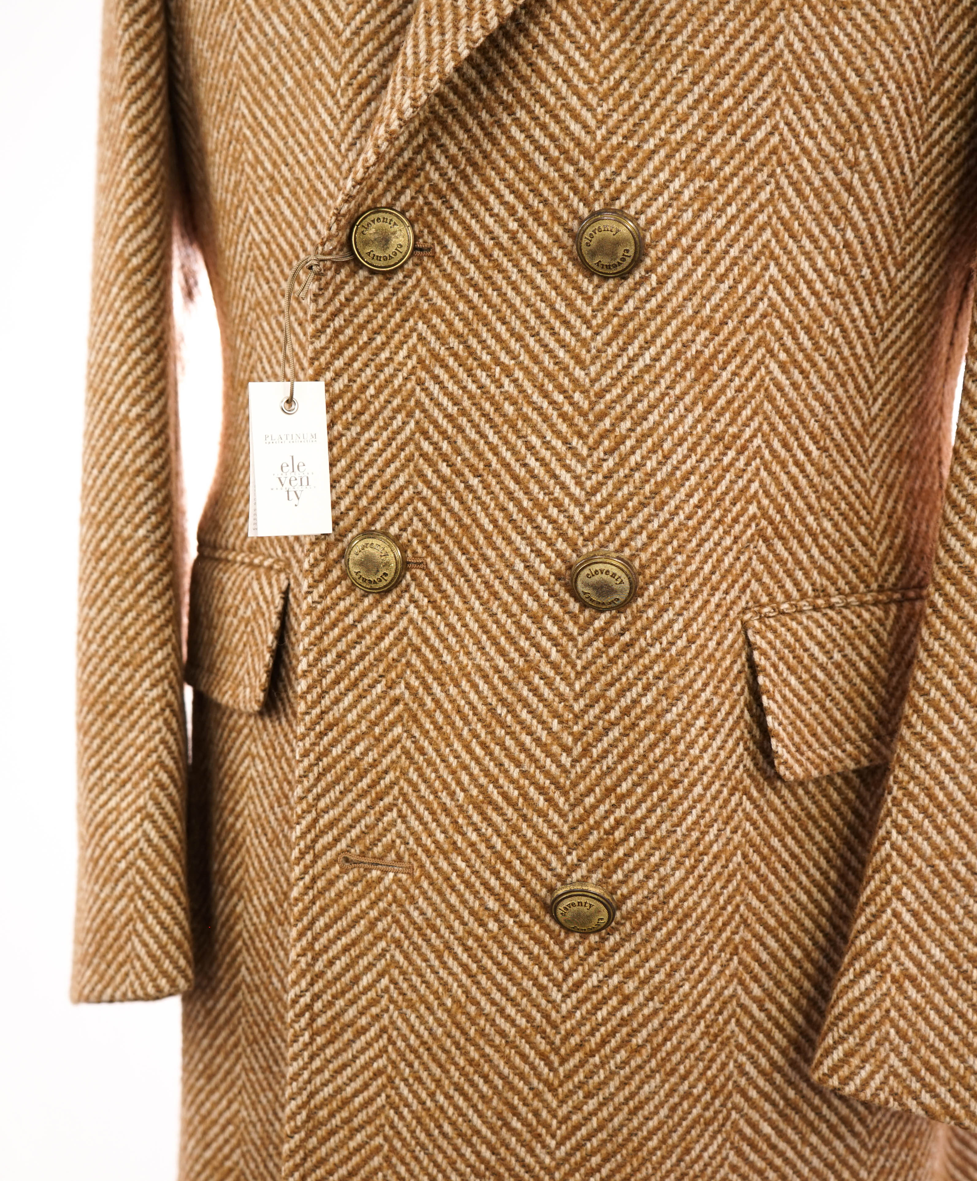 $3,000 ELEVENTY - By LORO PIANA "SURI ALPACA" Peak Lapel Coat - 40R (50 EU)