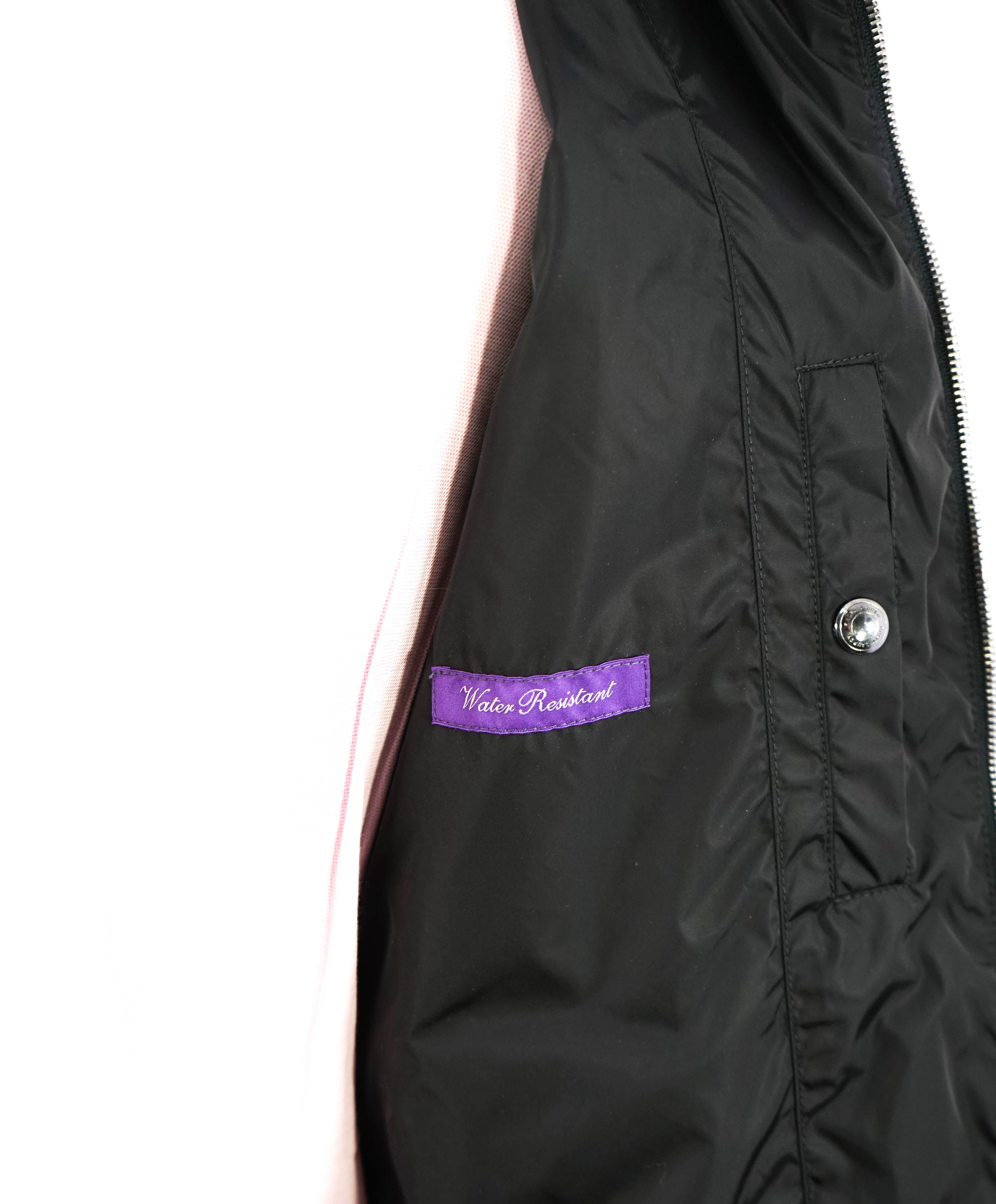 RALPH LAUREN PURPLE LABEL - Black Rain / Windbreaker Jacket W Hood - XXL