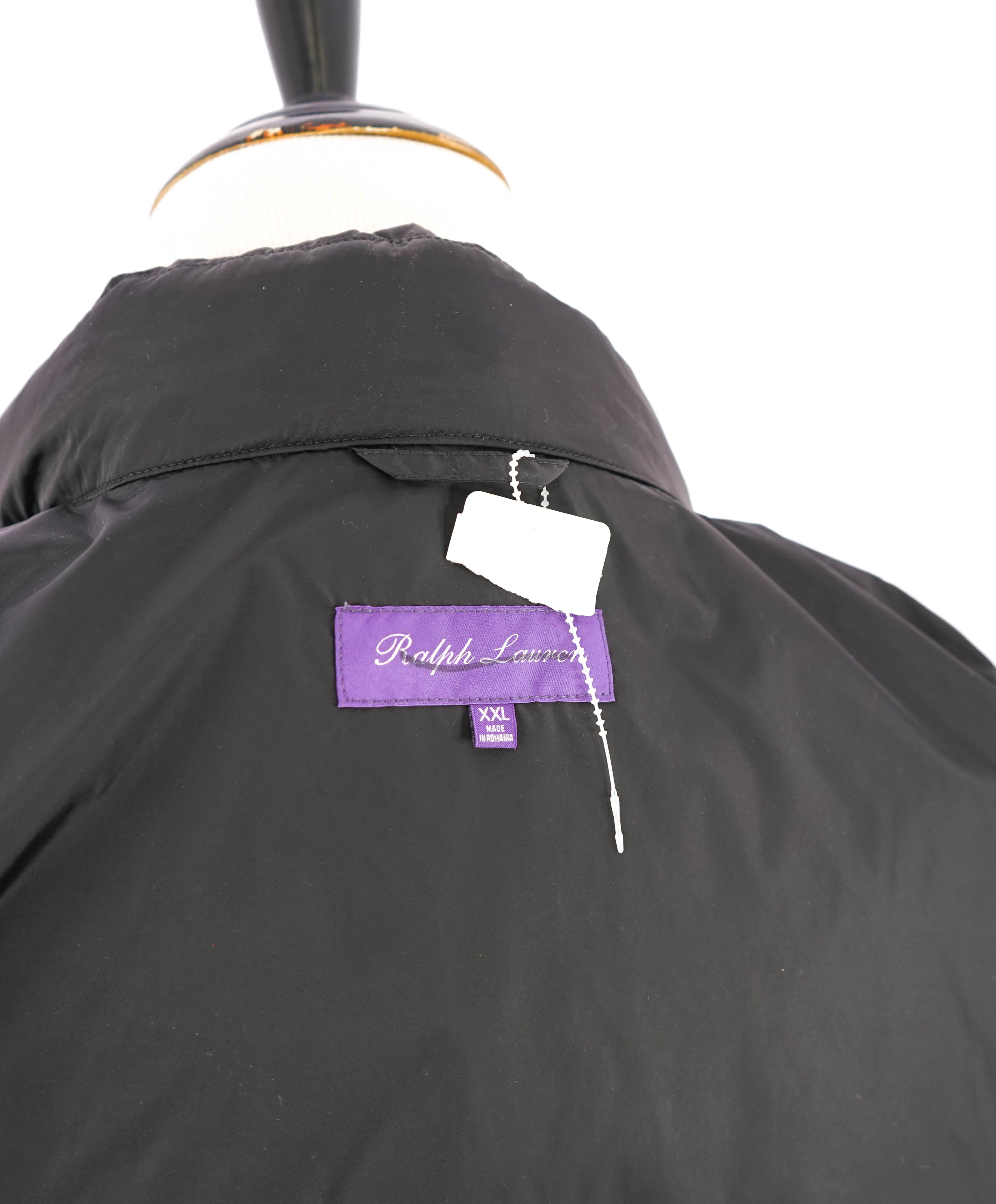 RALPH LAUREN PURPLE LABEL - Black Rain / Windbreaker Jacket W Hood - XXL