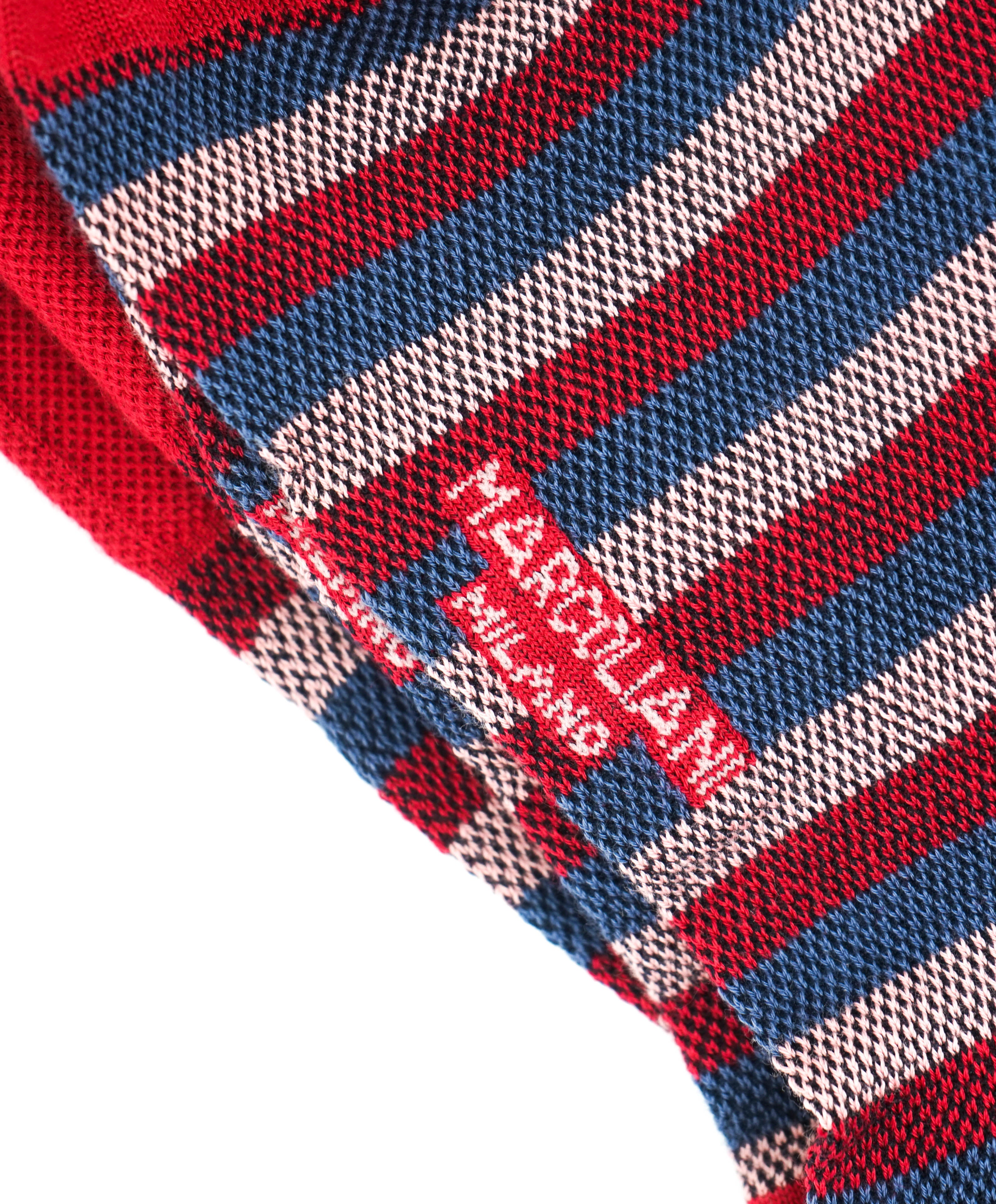 MARCOLIANI - Red Blue Stripe MADE IN ITALY Dress Socks - N/A