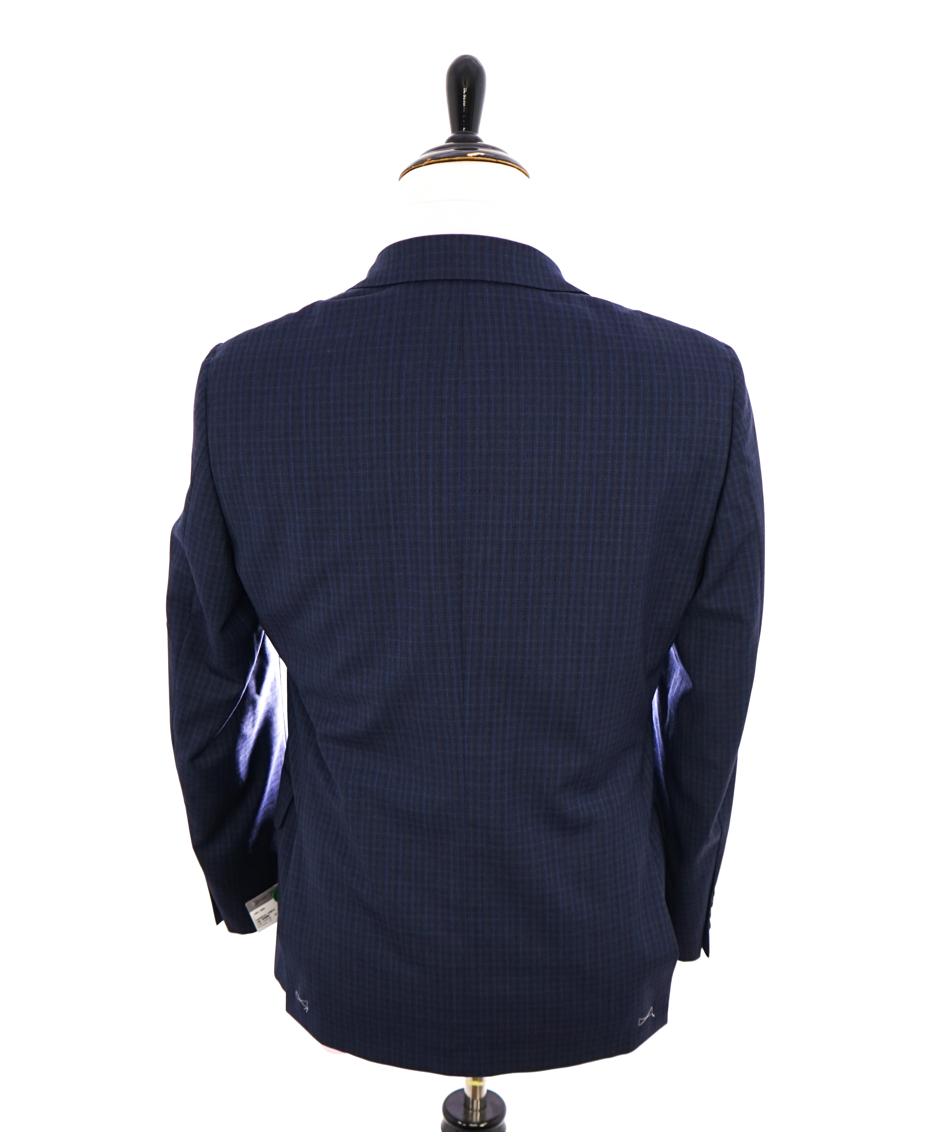 HICKEY FREEMAN - Blue Abstract Plaid Check Wool "Milburn ii" Suit USA - 38S