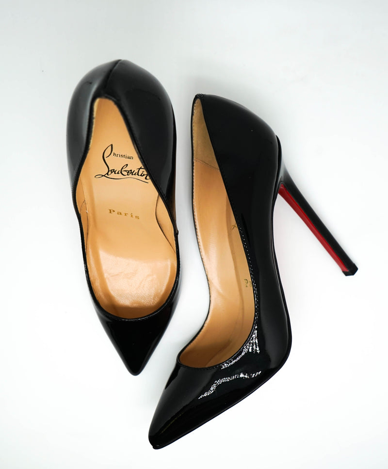 Christian Louboutin So Kate Patent Leather Black Stiletto Heel Pump