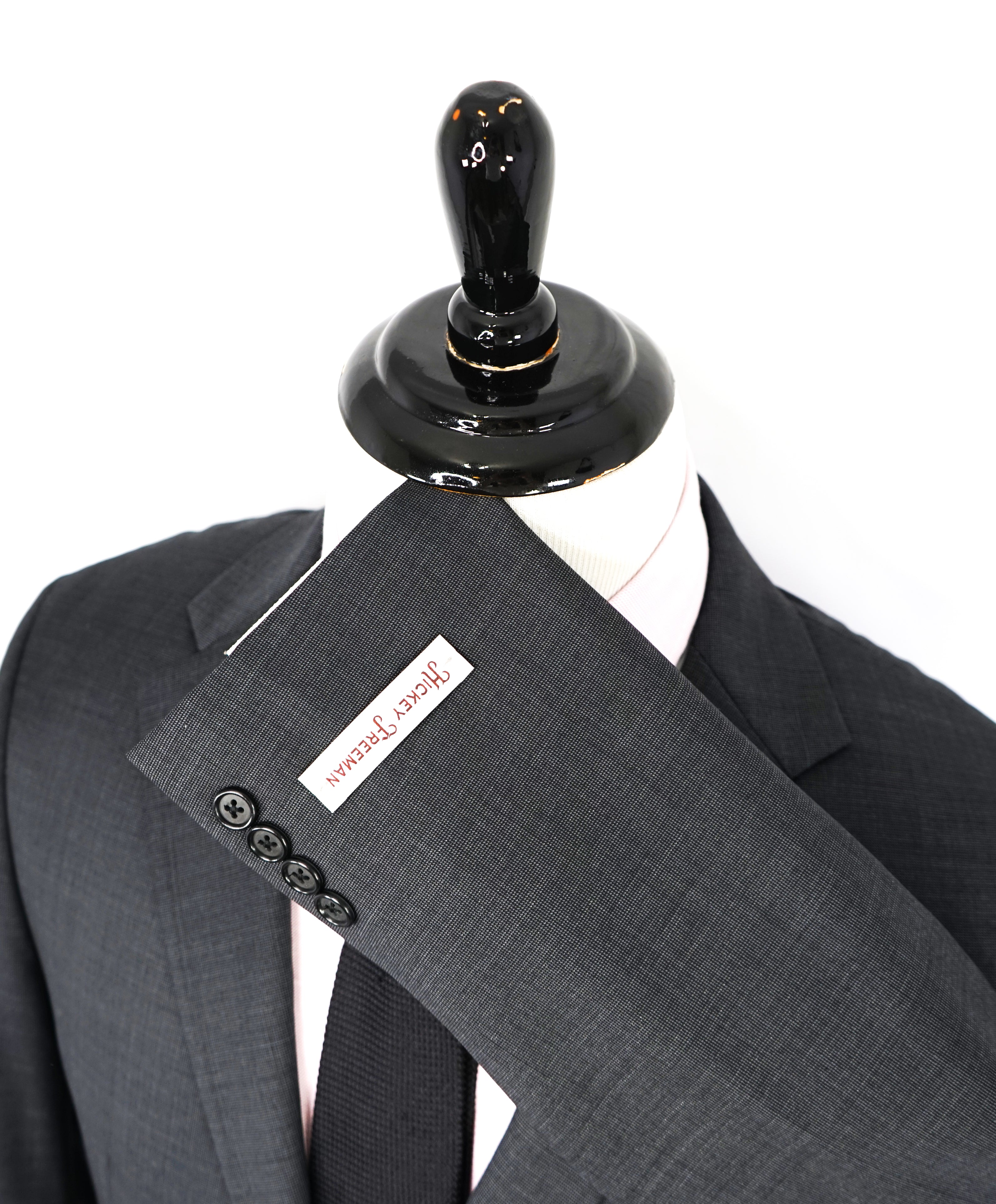 HICKEY FREEMAN - Charcoal Birdseye Wool "Milburn ii" Notch Lapel Suit - 40R