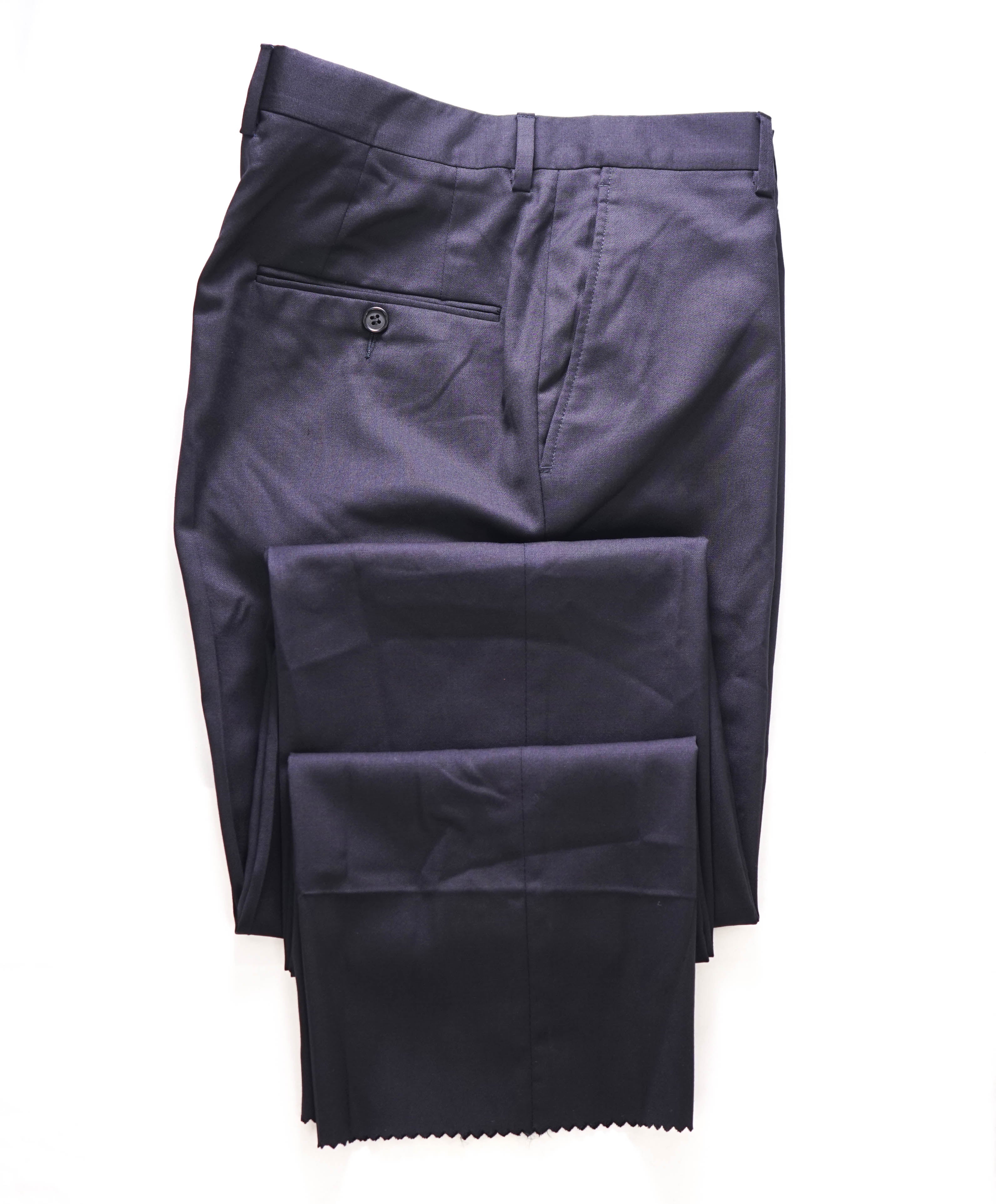 HICKEY FREEMAN - Navy *CLOSET STAPLE*  Wool Flat Front Dress Pants - 34W