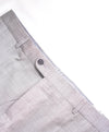 HICKEY FREEMAN - Light Gray Wool Flat Front Dress Pants - 34W