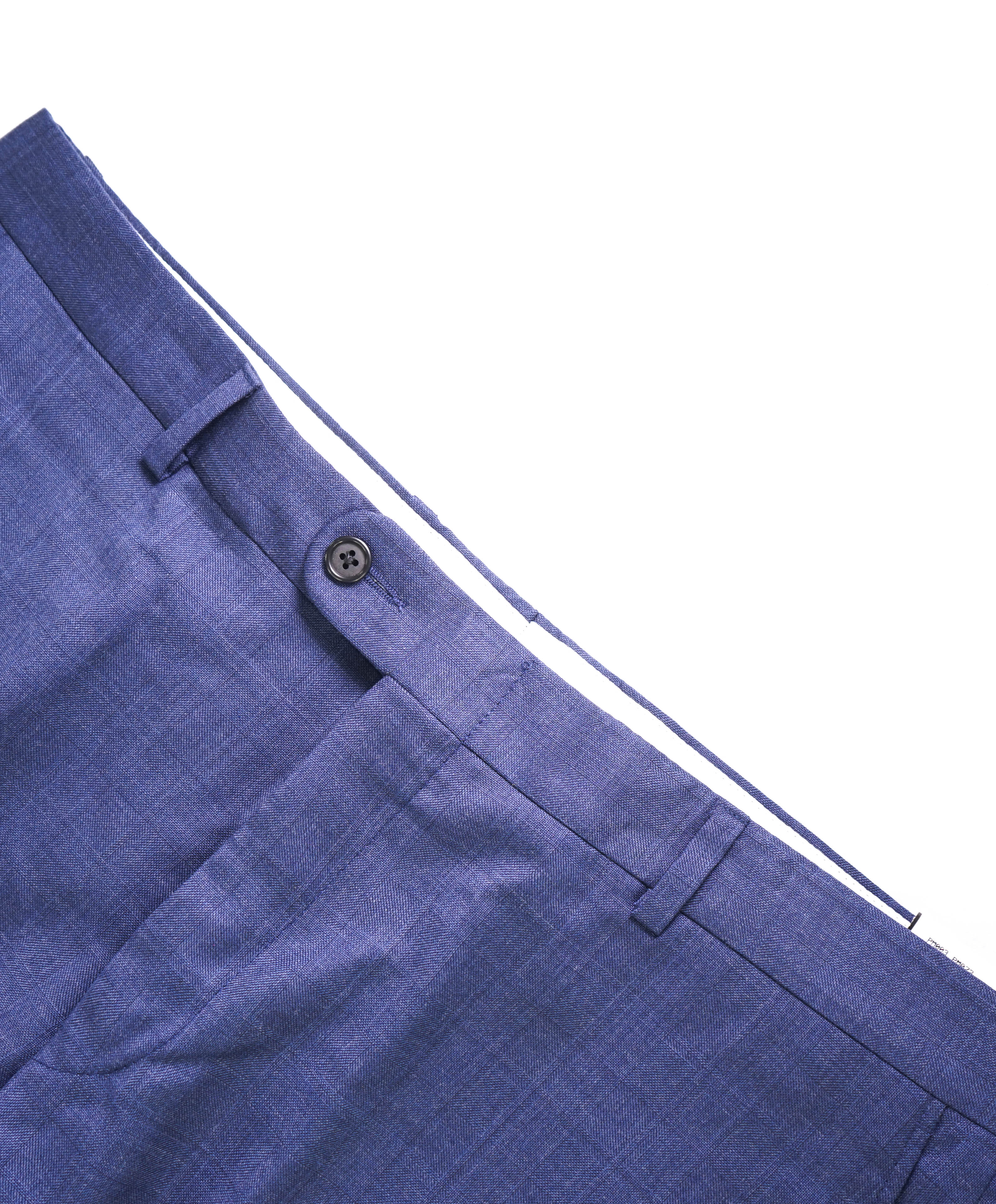 HICKEY FREEMAN - PASTEL BLUE Wool Flat Front Dress Pants - 36W