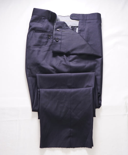 HICKEY FREEMAN - Navy *CLOSET STAPLE* Wool Flat Front Dress Pants - 38W