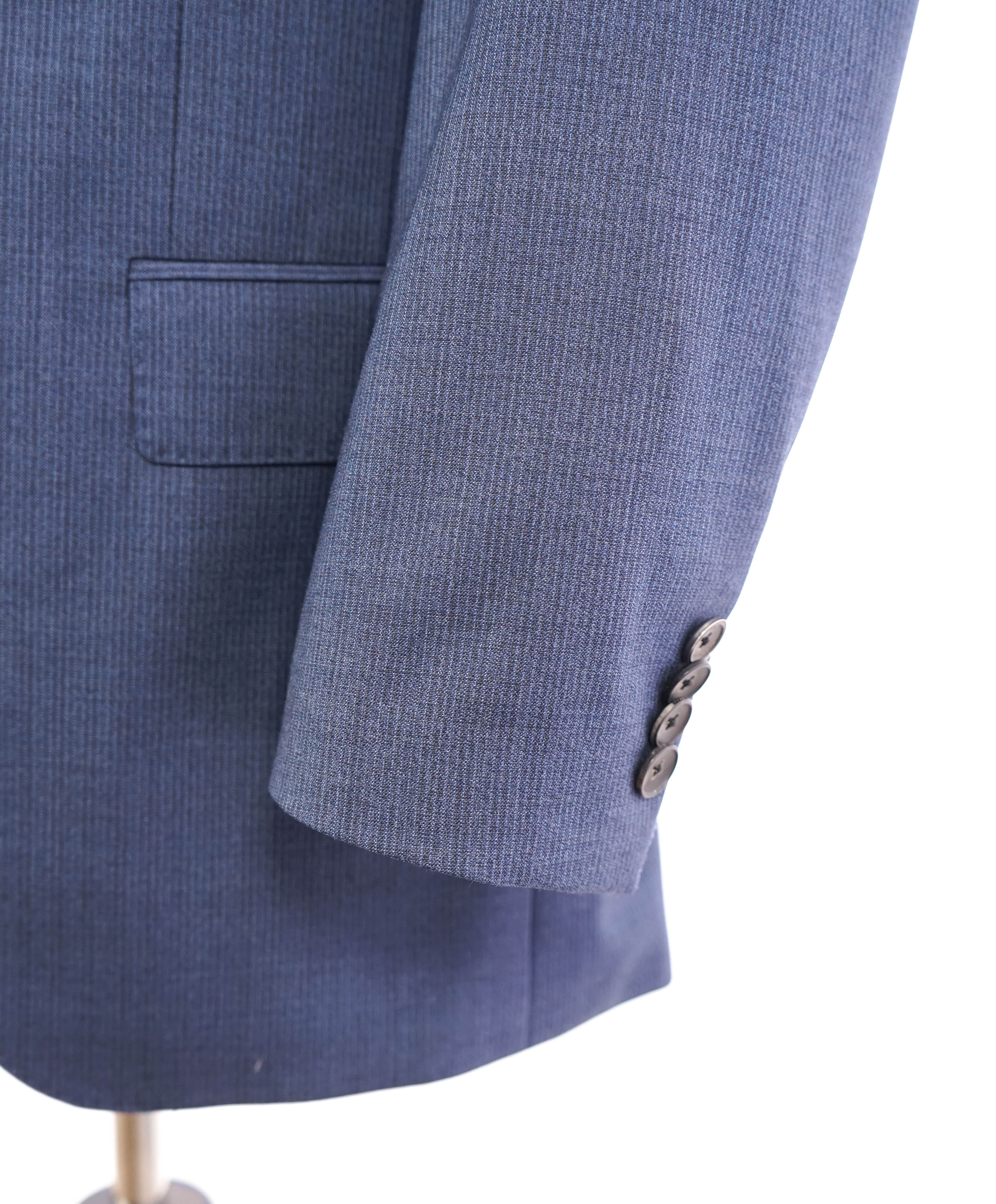 HUGO BOSS - "GUABELLO" Italian Fabric Pastel Blue Micro Stripe Suit - 36R