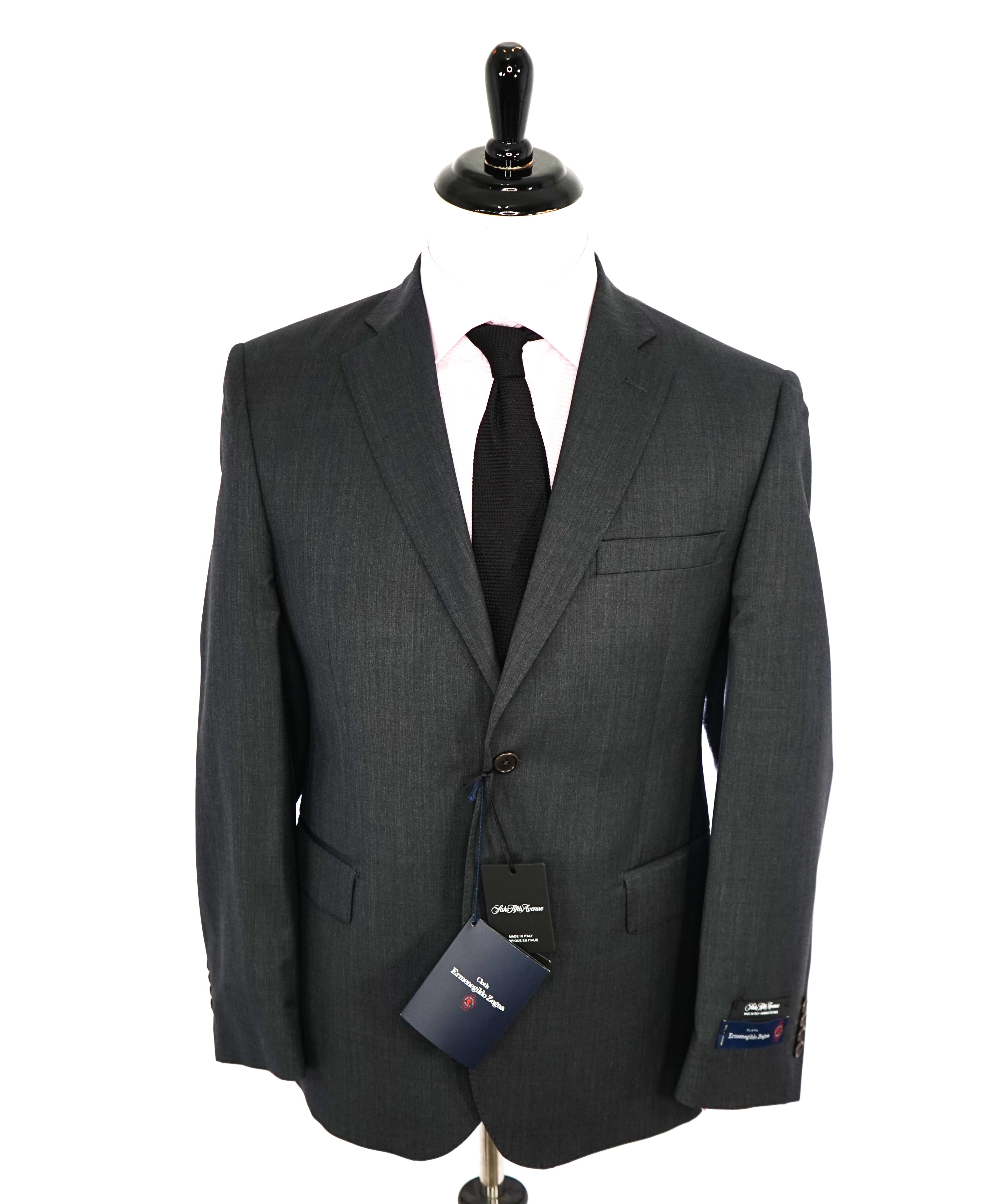 ERMENEGILDO ZEGNA -"Classic" SAKS FIFTH AVENUE *SILK* Gray Suit - 48R