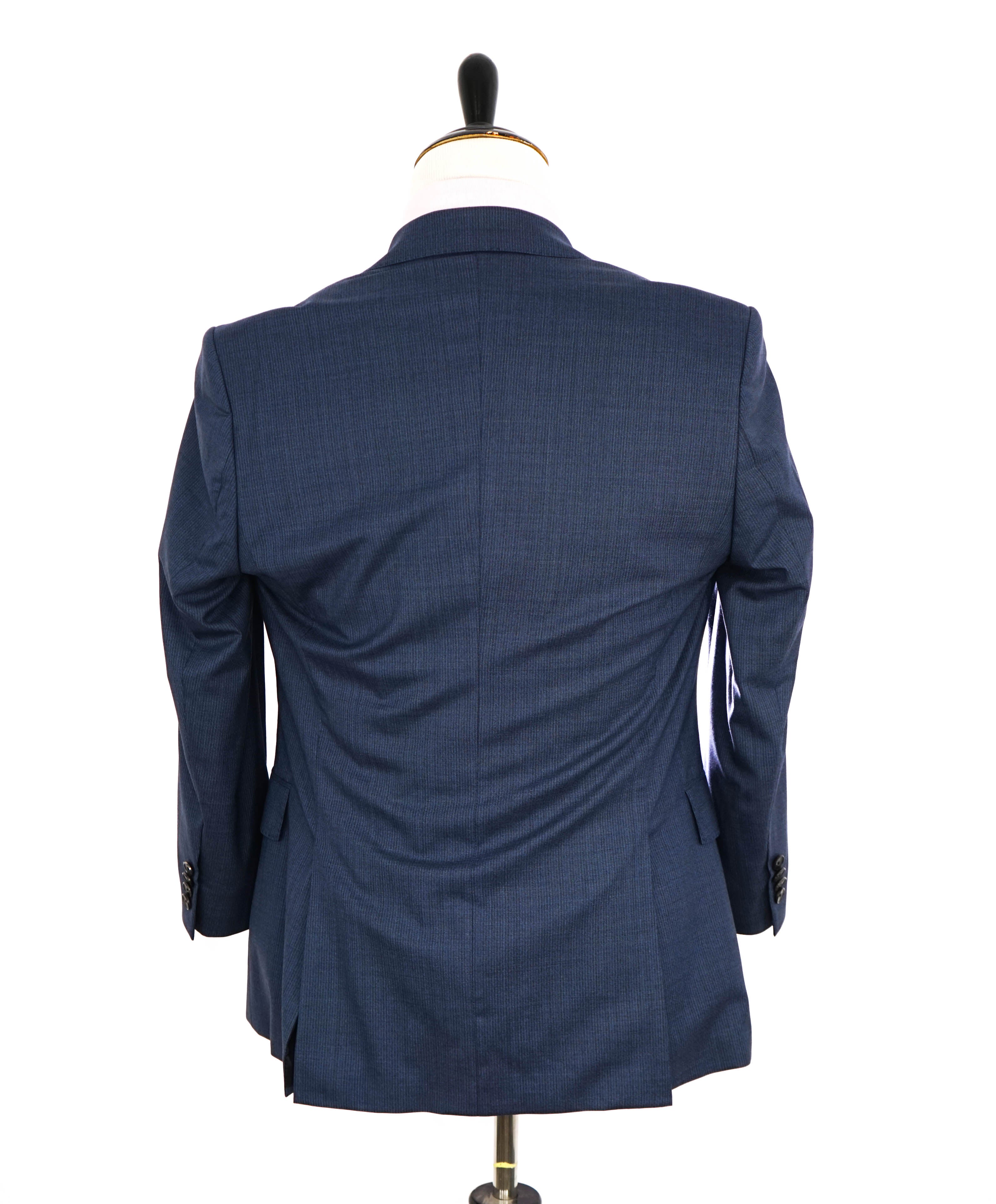 HUGO BOSS - "GUABELLO" Italian Fabric Pastel Blue Micro Stripe Suit - 36R