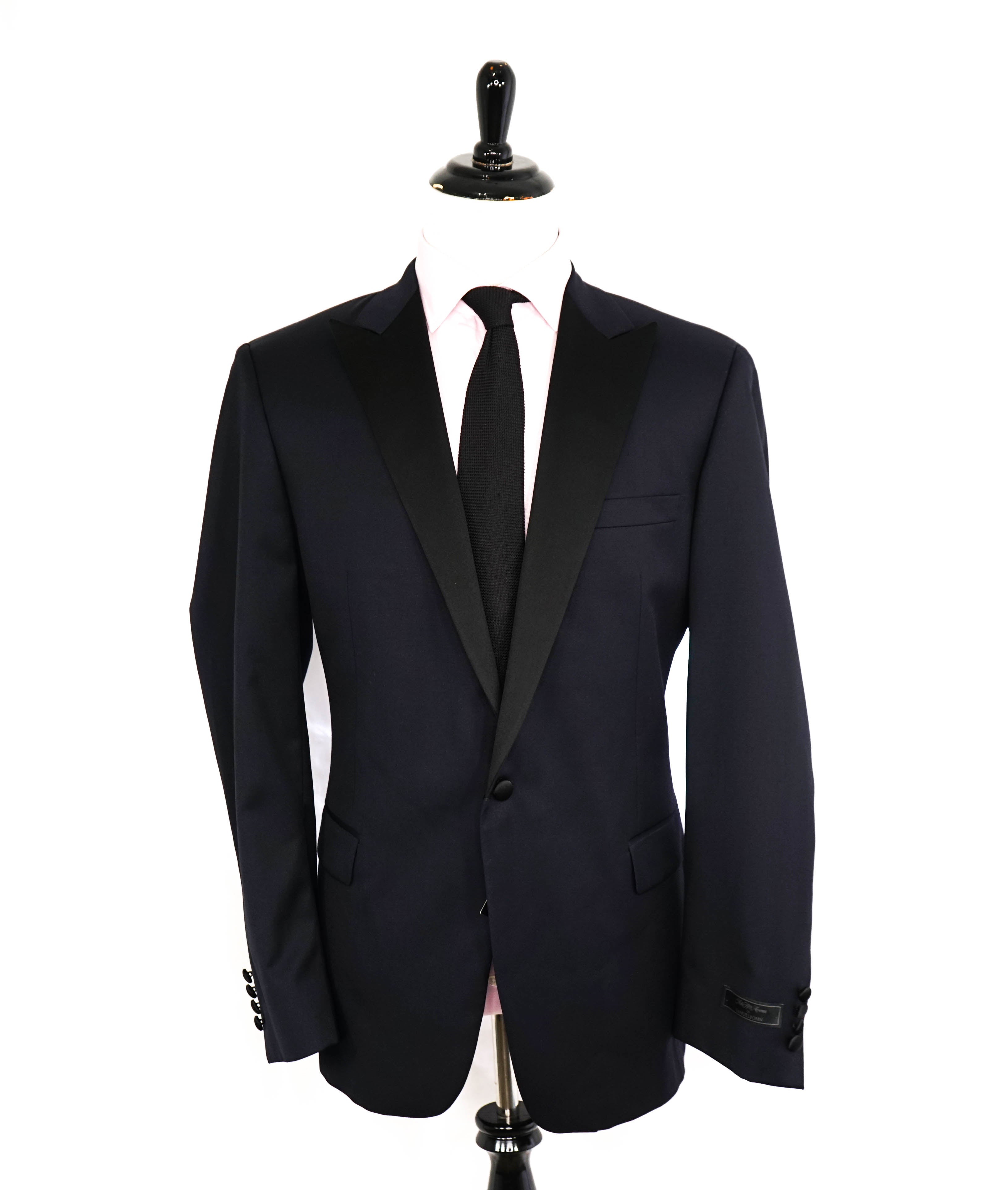 SAMUELSOHN - 1-Button NAVY BLUE Notch Lapel Tuxedo Super 120's Suit - 46L 38W