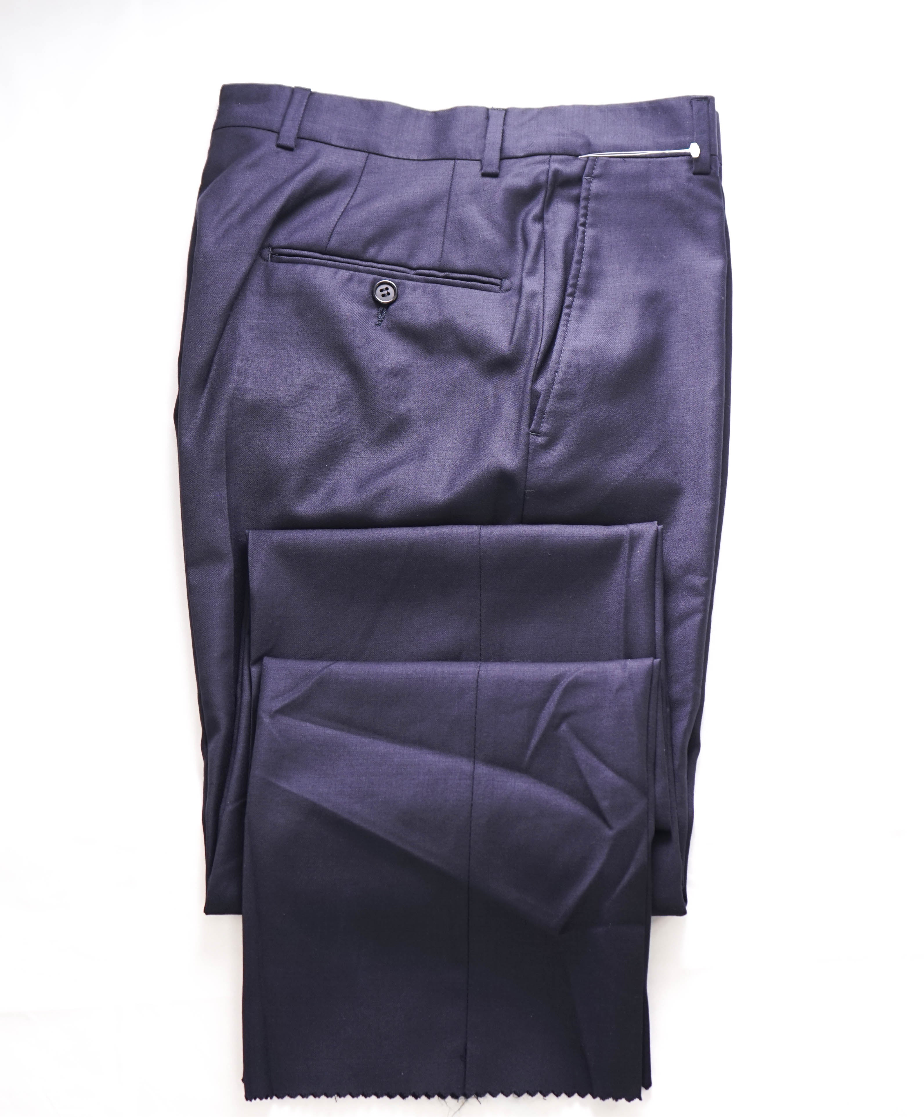 HICKEY FREEMAN - Navy *CLOSET STAPLE* Wool Flat Front Dress Pants - 30W