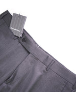 $795 ERMENEGILDO ZEGNA - Gray SILK “ACHILLFARM" Flat Front Trousers- 32W