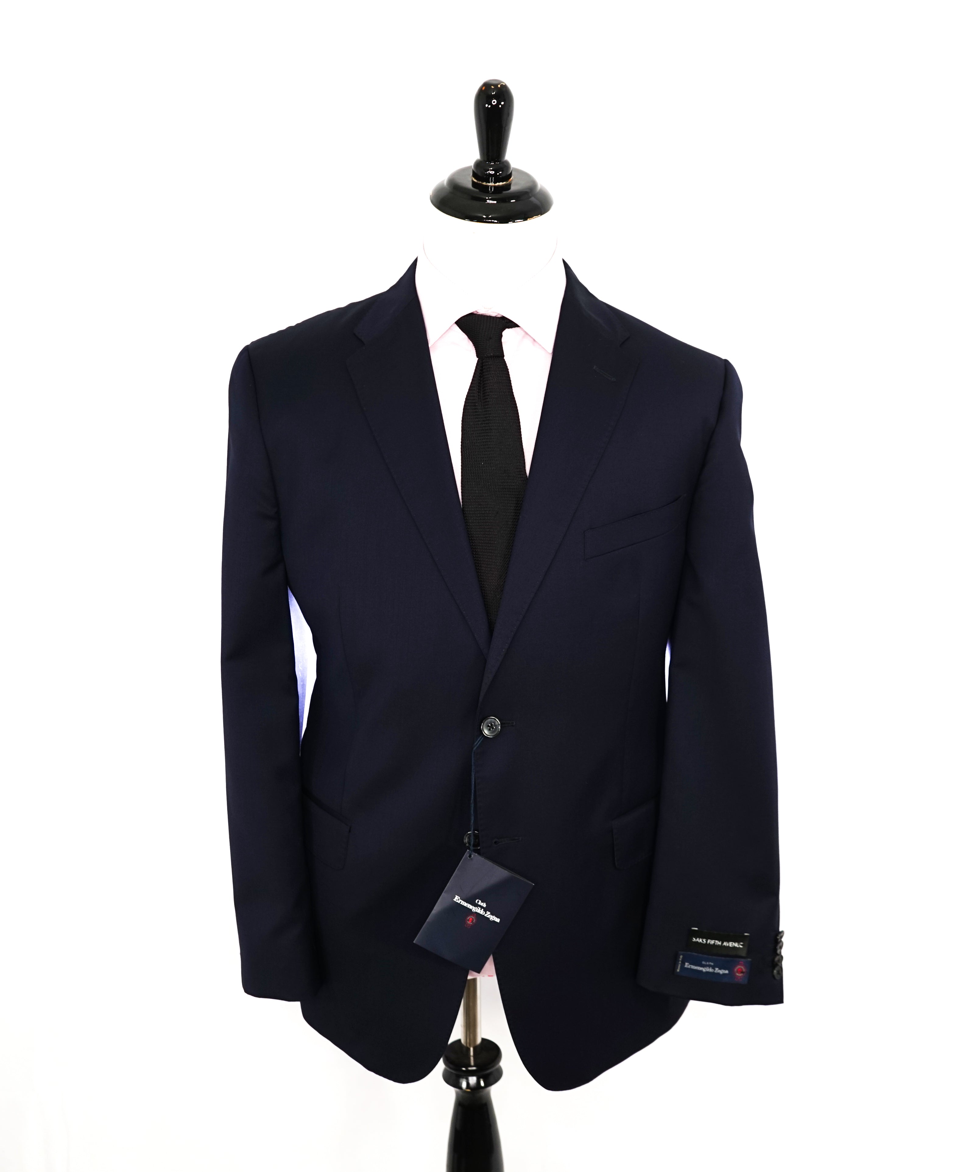 ERMENEGILDO ZEGNA - By SAKS FIFTH AVENUE "Classic" SILK BLEND Navy Suit - 44R