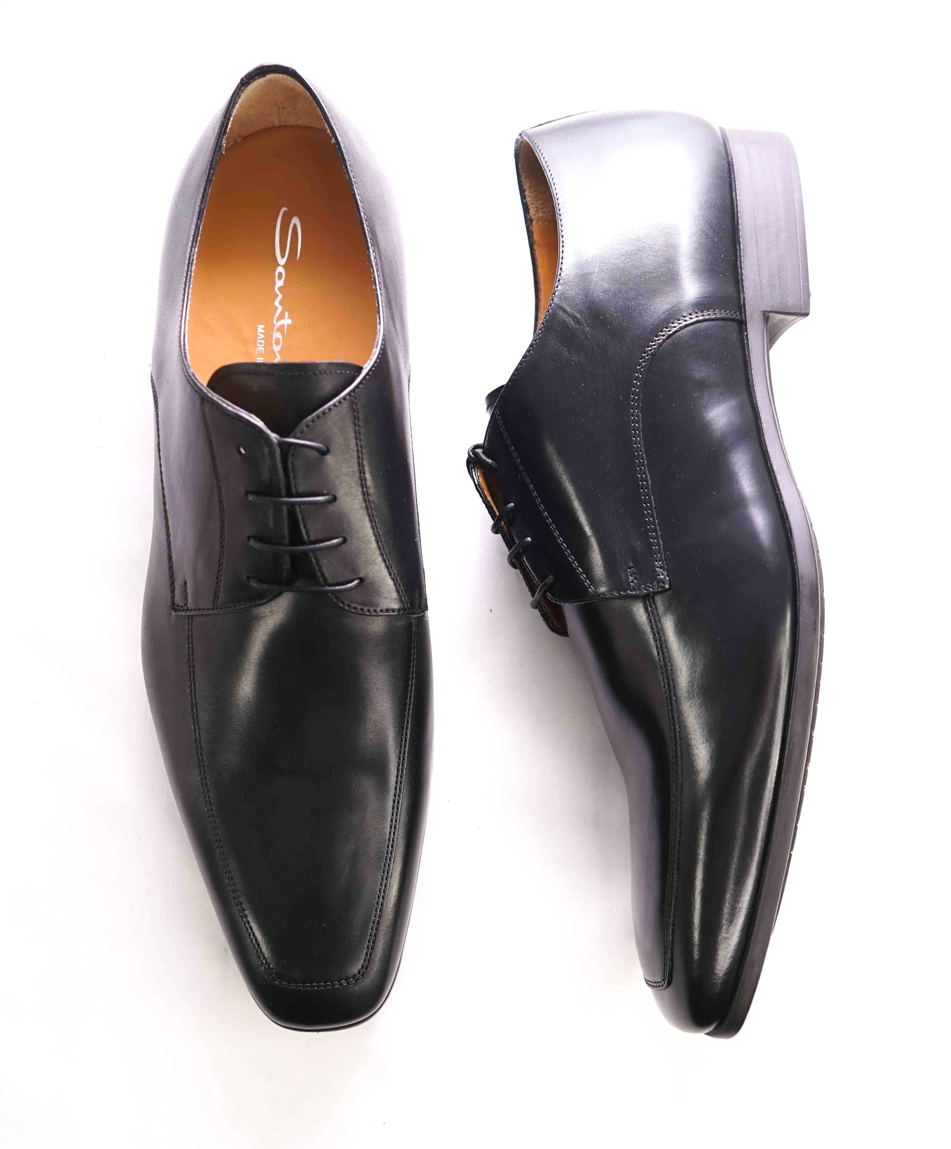 SANTONI - "PRICHARD" Black Rubber Sole Classic Oxford - 11