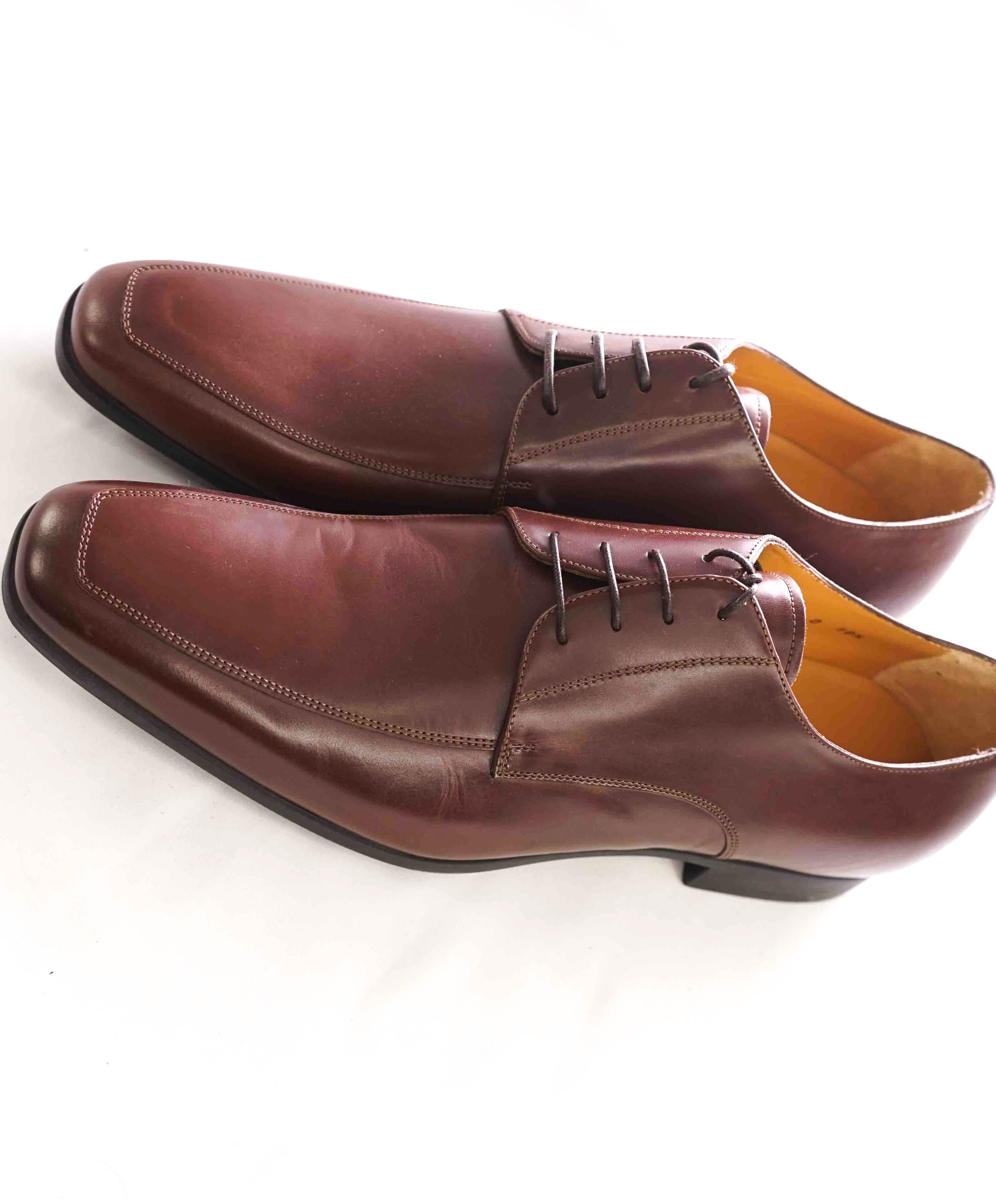 SANTONI - "PRICHARD" Brown Rubber Sole Classic Oxford - 10.5