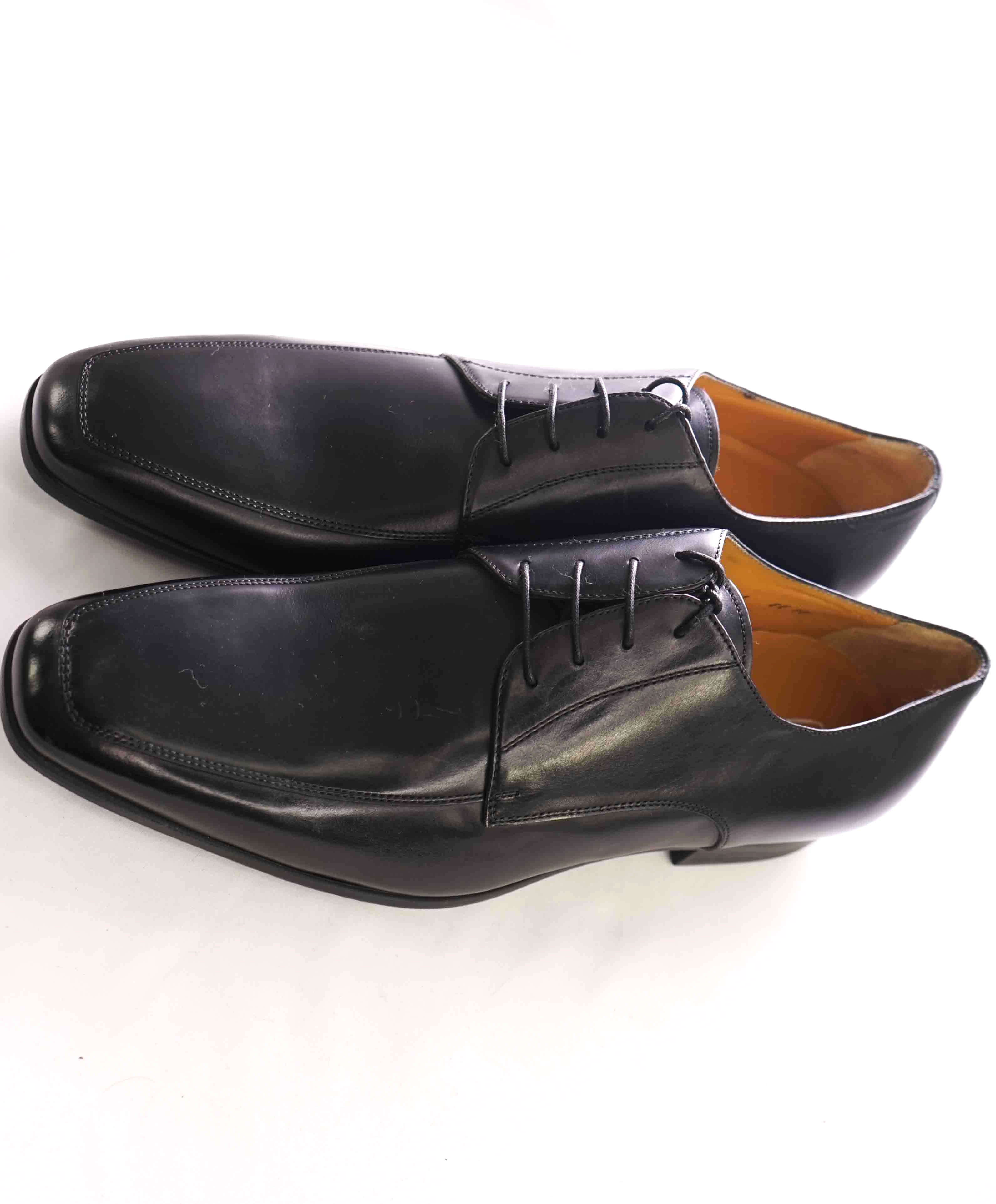 SANTONI - "PRICHARD" Black Rubber Sole Classic Oxford - 10EE