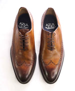 DI BIANCO - 'AZUL' Wholecut Brown Patina Brogued Oxford Hand Made - 8