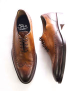 DI BIANCO - 'AZUL' Wholecut Brown Patina Brogued Oxford Hand Made - 8