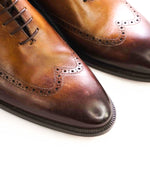 DI BIANCO - 'AZUL' Wholecut Brown Patina Brogued Oxford Hand Made - 8