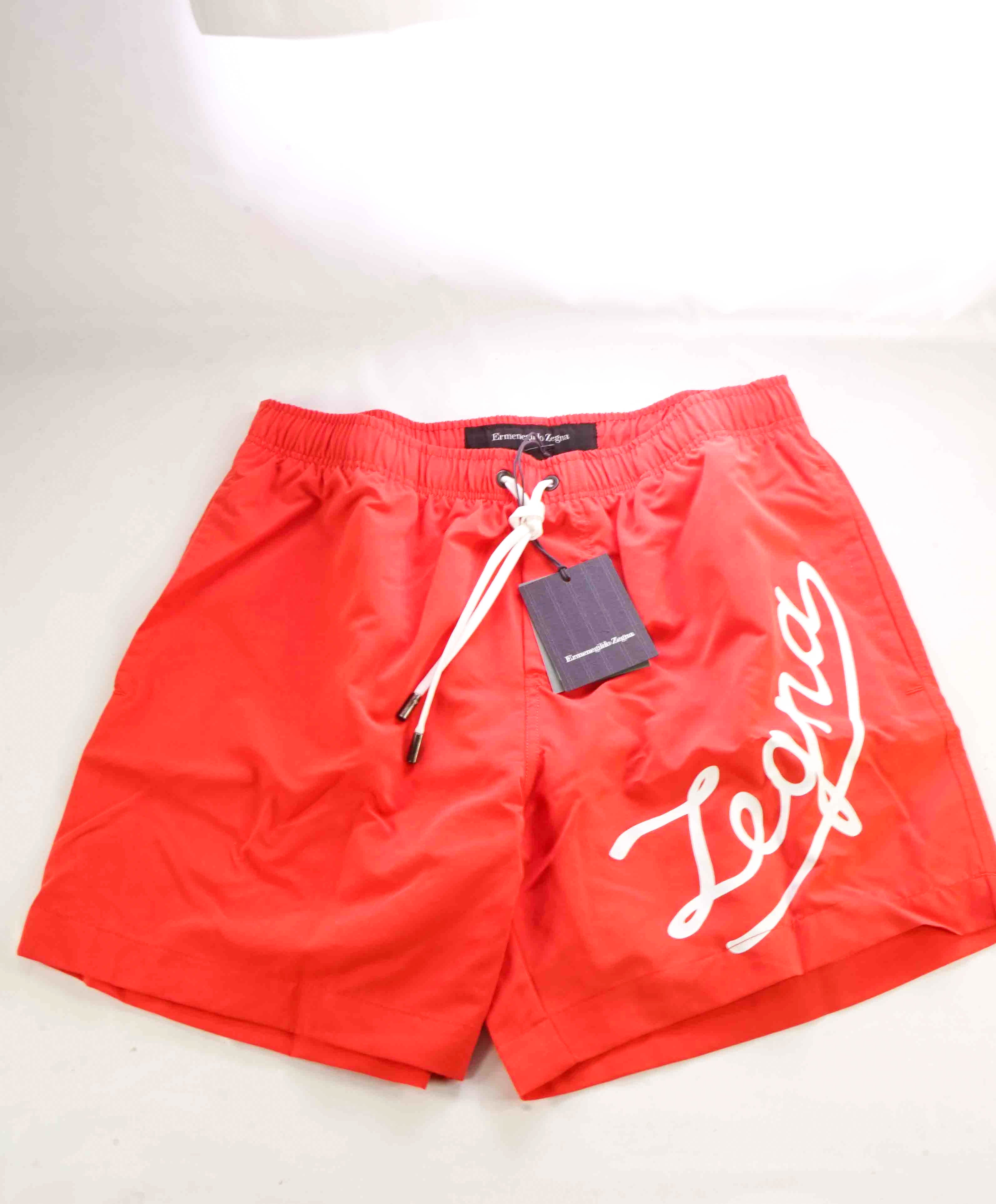 ERMENEGILDO ZEGNA - Coral LOGO Swim Shorts With *Waterproof Pouch* - Medium