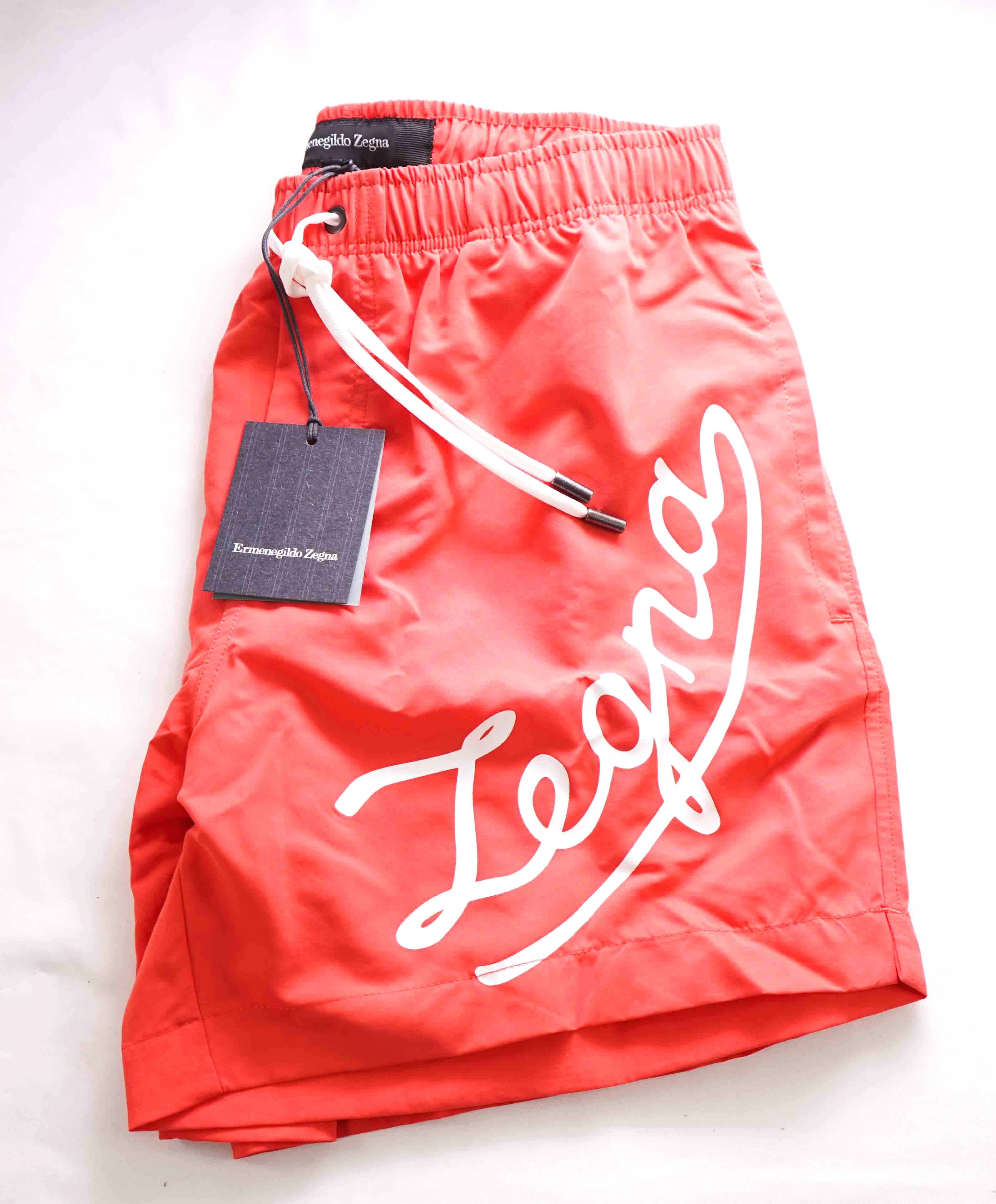 ERMENEGILDO ZEGNA - Coral LOGO Swim Shorts With *Waterproof Pouch* - Small