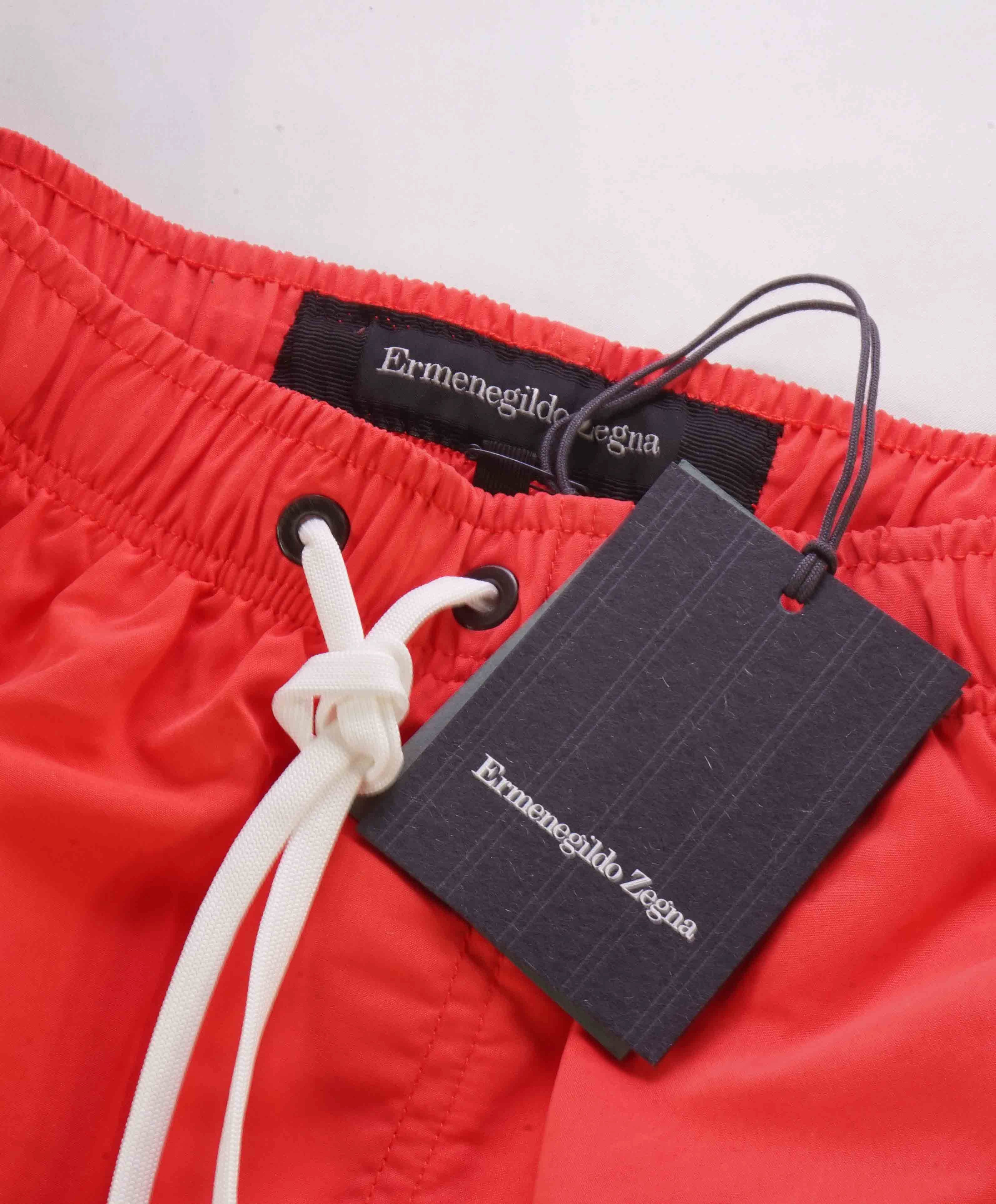 ERMENEGILDO ZEGNA - Coral LOGO Swim Shorts With *Waterproof Pouch* - Small